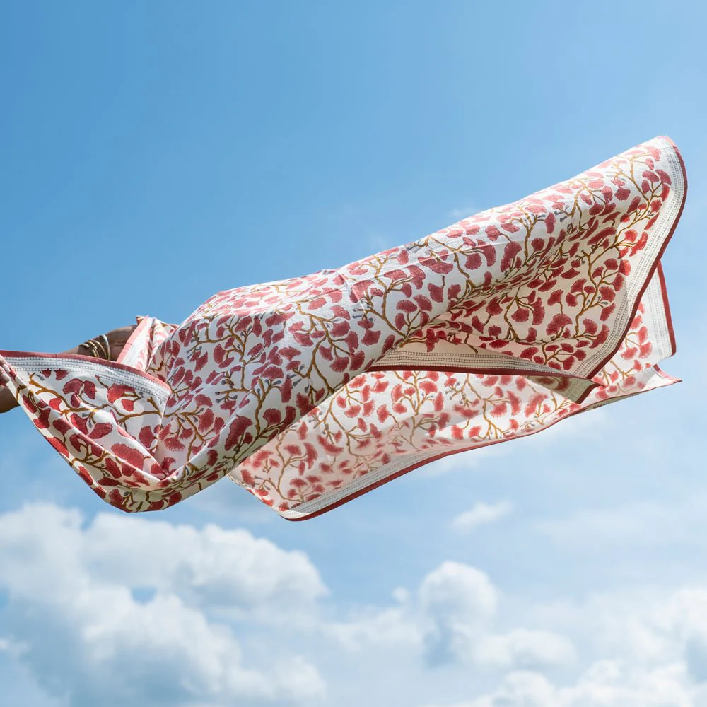 Ginkgo Coral Tablecloth - Image 2