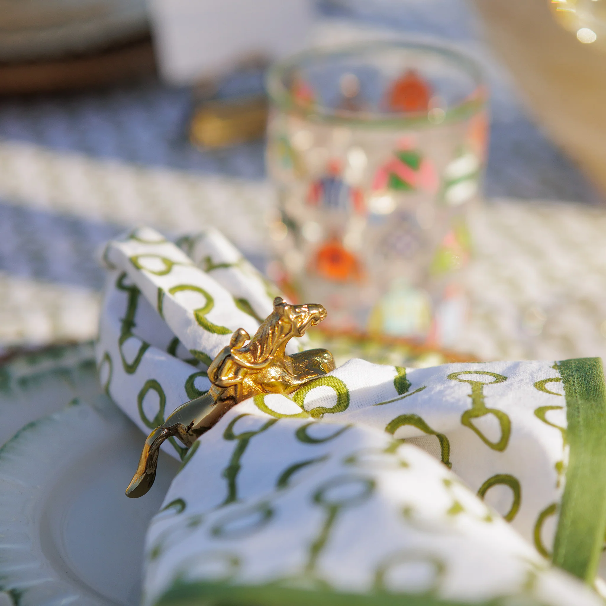 Gold Jockey Napkin Ring | Set of 4 - Image 2