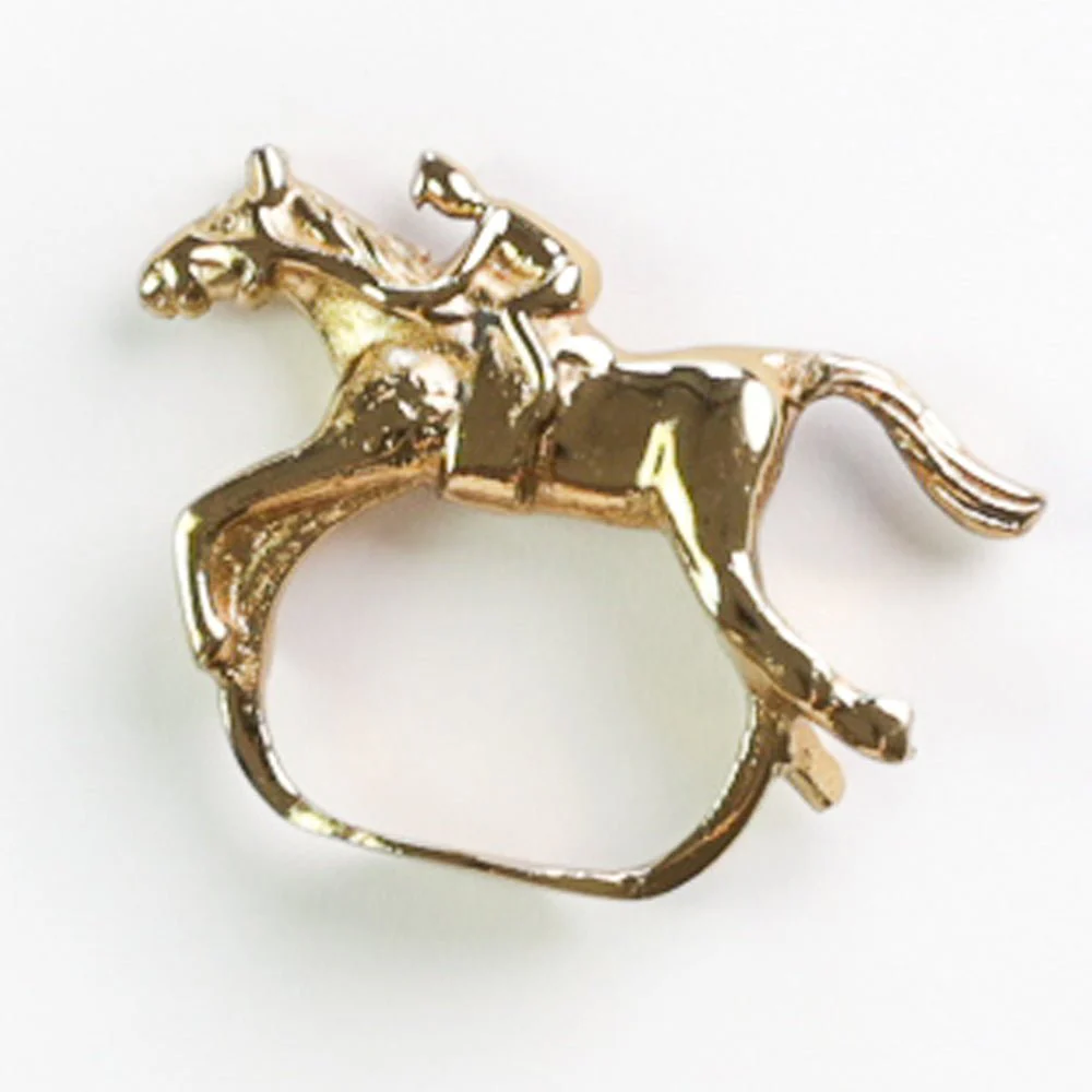 Gold Jockey Napkin Ring | Set of 4 - Image 4
