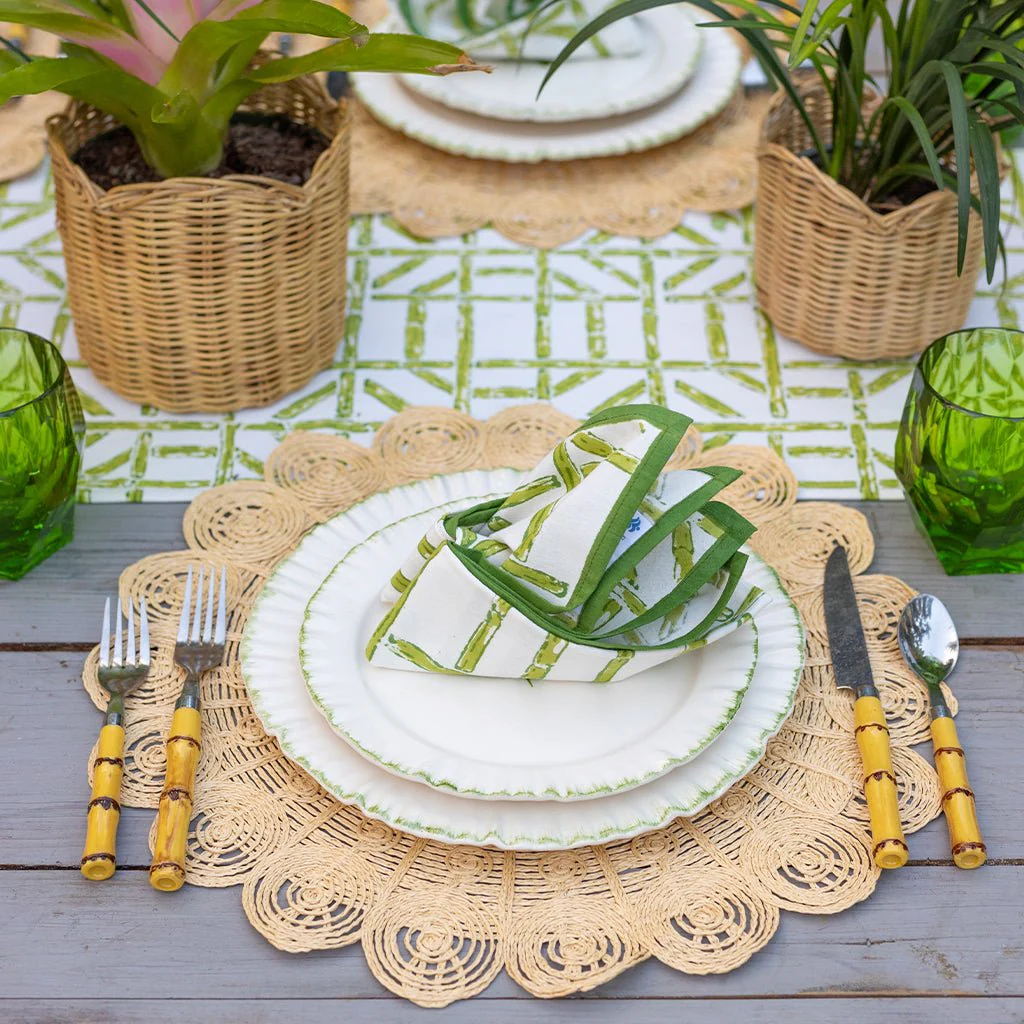 Green Bamboo Napkin | Set of 4 - Image 3