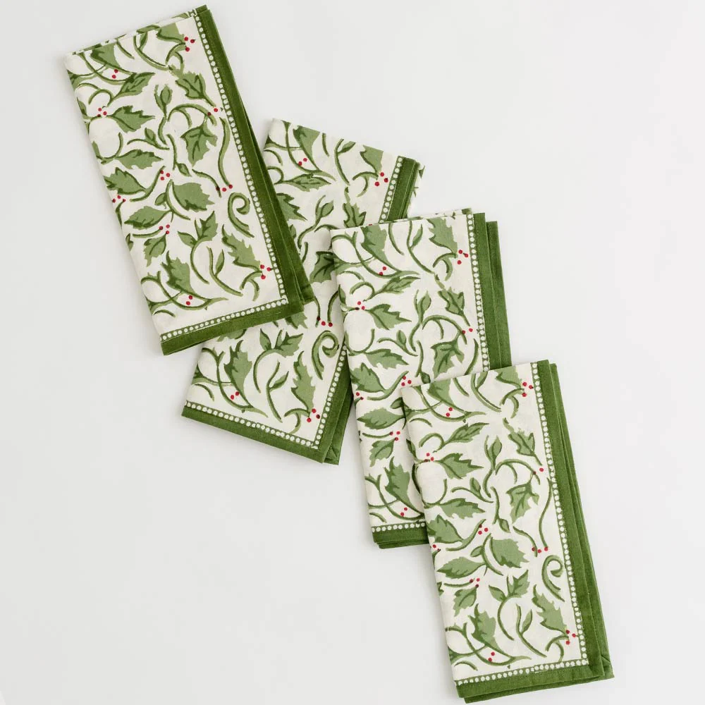 Holly Berry Napkin | Set of 4 - Image 3