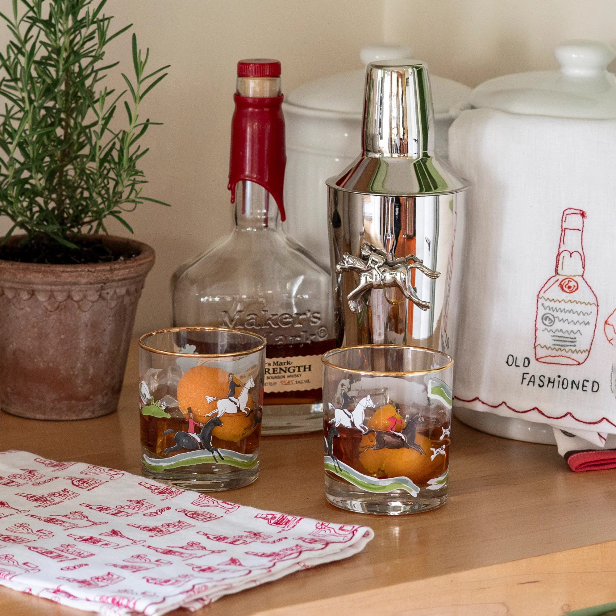 Hunt Scene Bourbon Glass | Set of 4 - Image 3