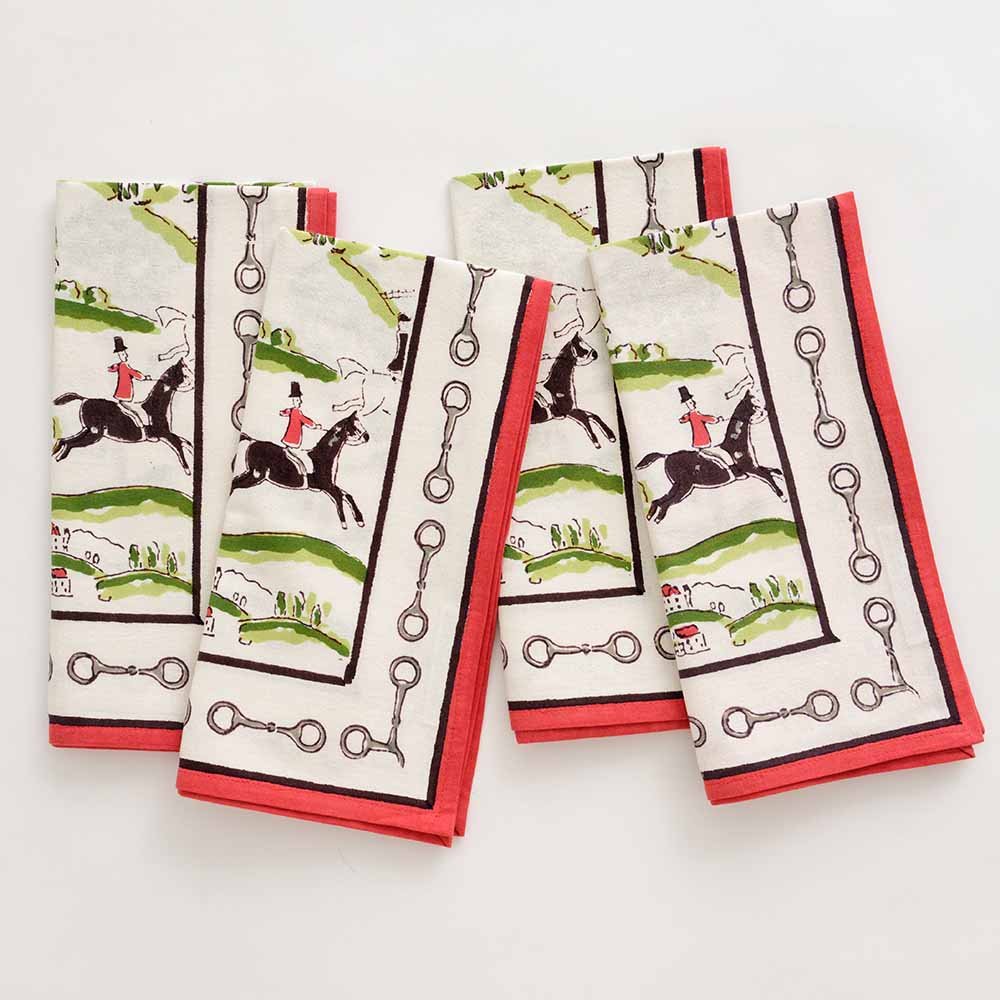 Hunt Scene Napkin | Set of 4 - Image 3