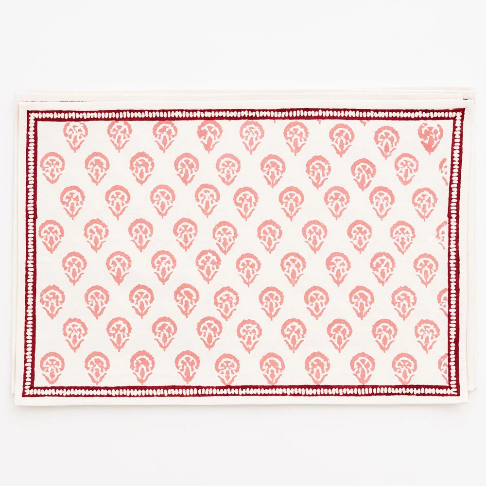 India Hicks Home Carnation Blush Placemat | Set of 4 - Image 3