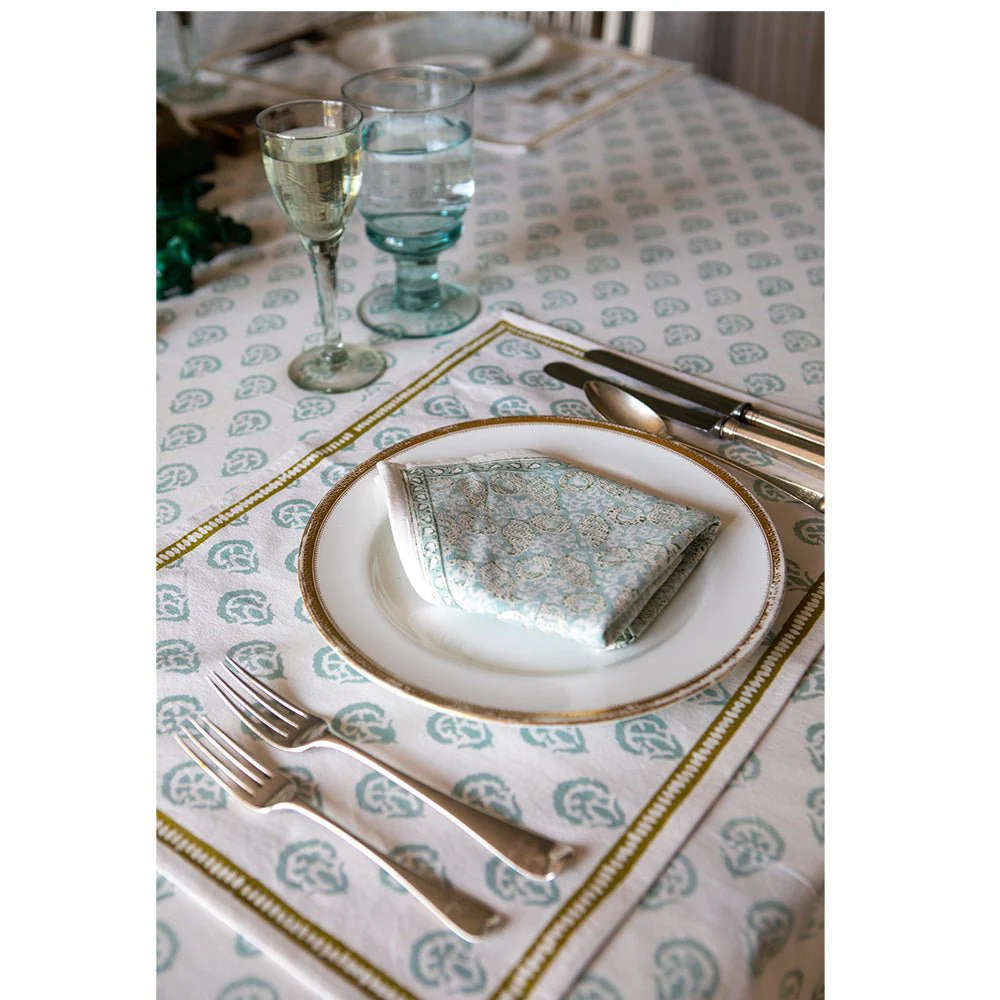 India Hicks Home Carnation Seafoam Napkin | Set of 4 - Image 3