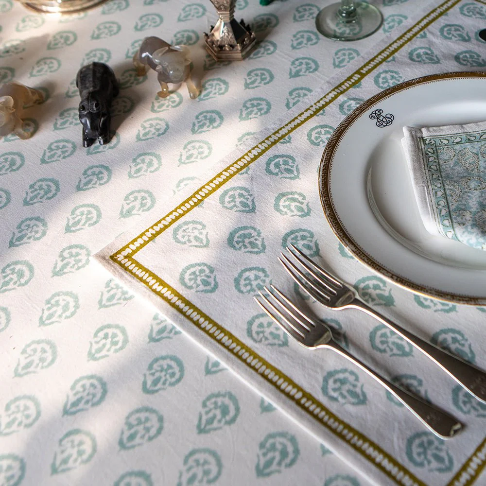 India Hicks Home Carnation Seafoam Placemat | Set of 4 - Image 3
