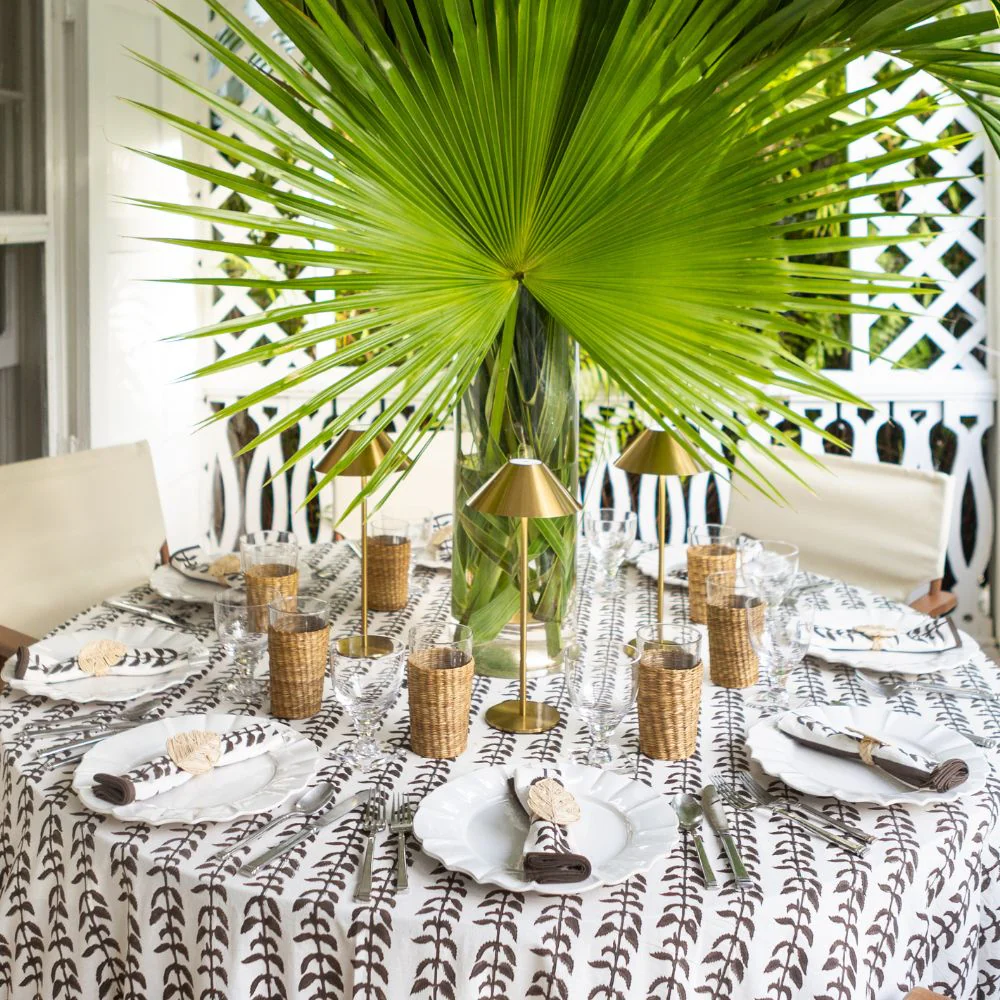 India Hicks Home Climbing Nettle Chocolate Napkin | Set of 4 - Image 4