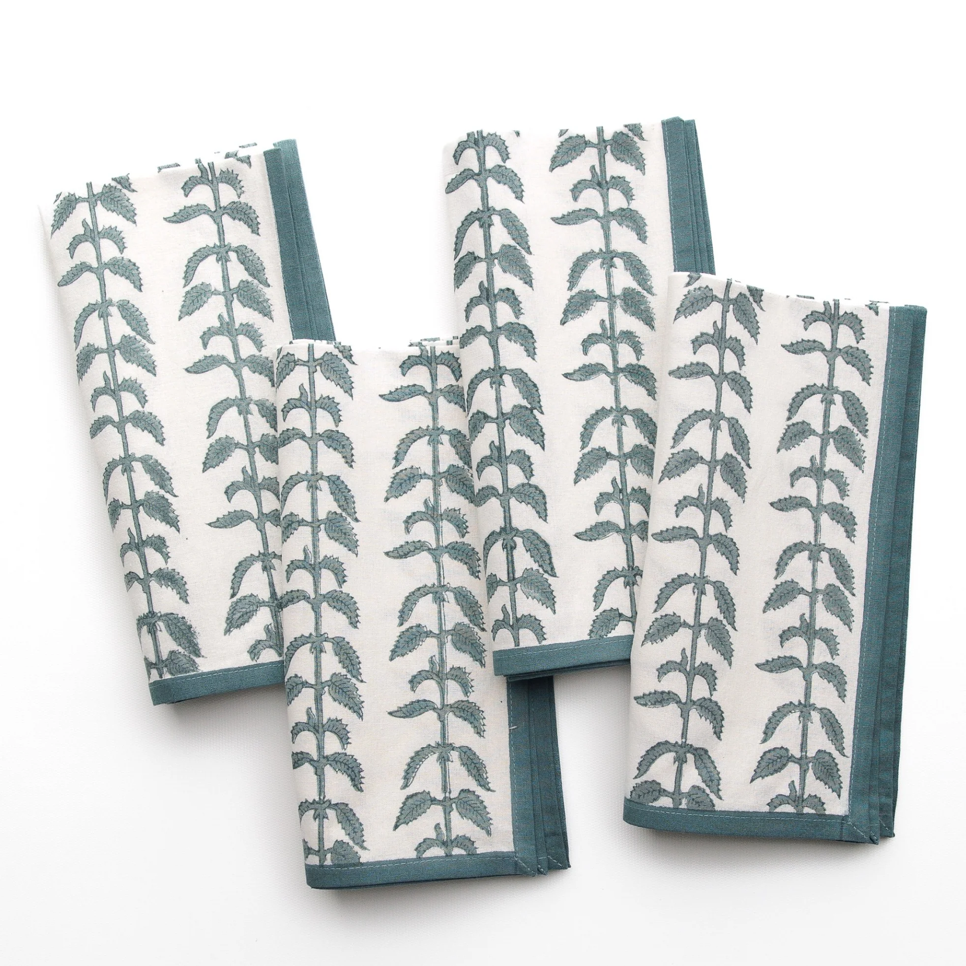 India Hicks Home Climbing Nettle Dusty Sky Napkins | Set of 4 - Image 3
