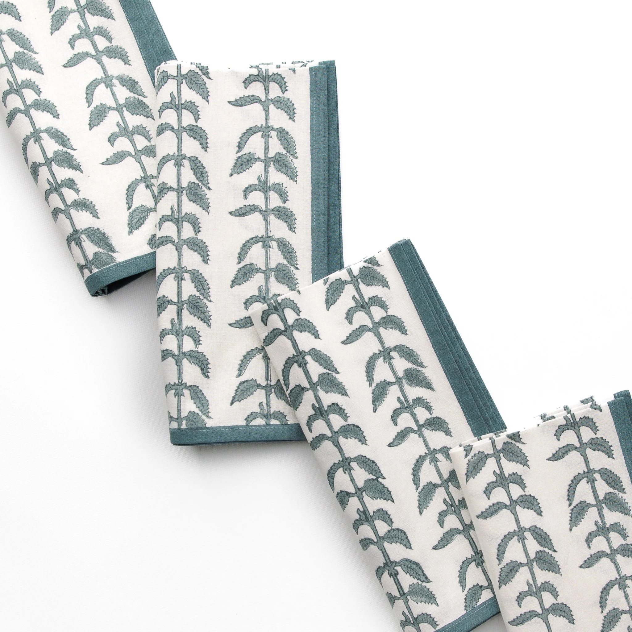 India Hicks Home Climbing Nettle Dusty Sky Napkins | Set of 4 - Image 4