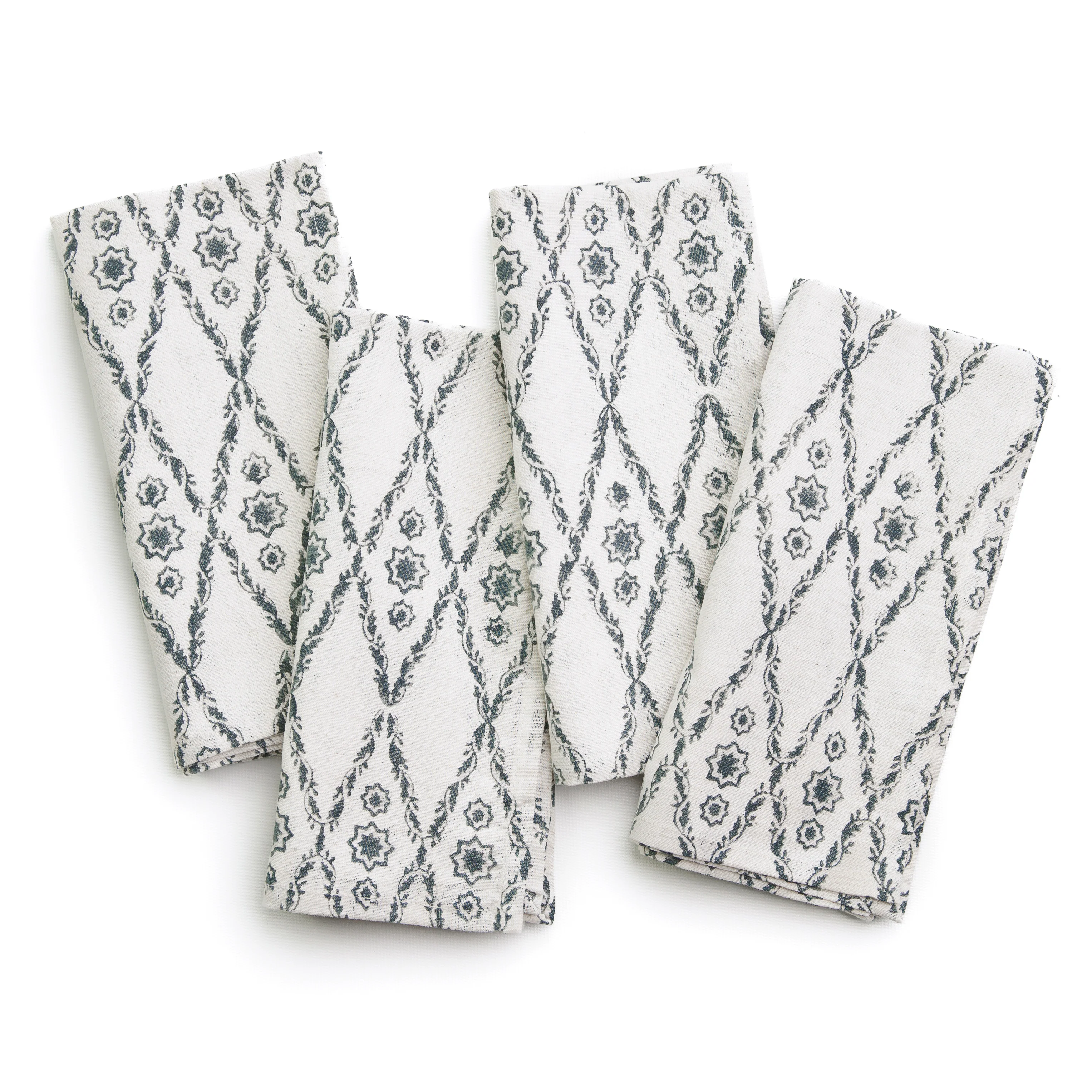 India Hicks Home Diamond Blue Napkins | Set of 4 - Image 2
