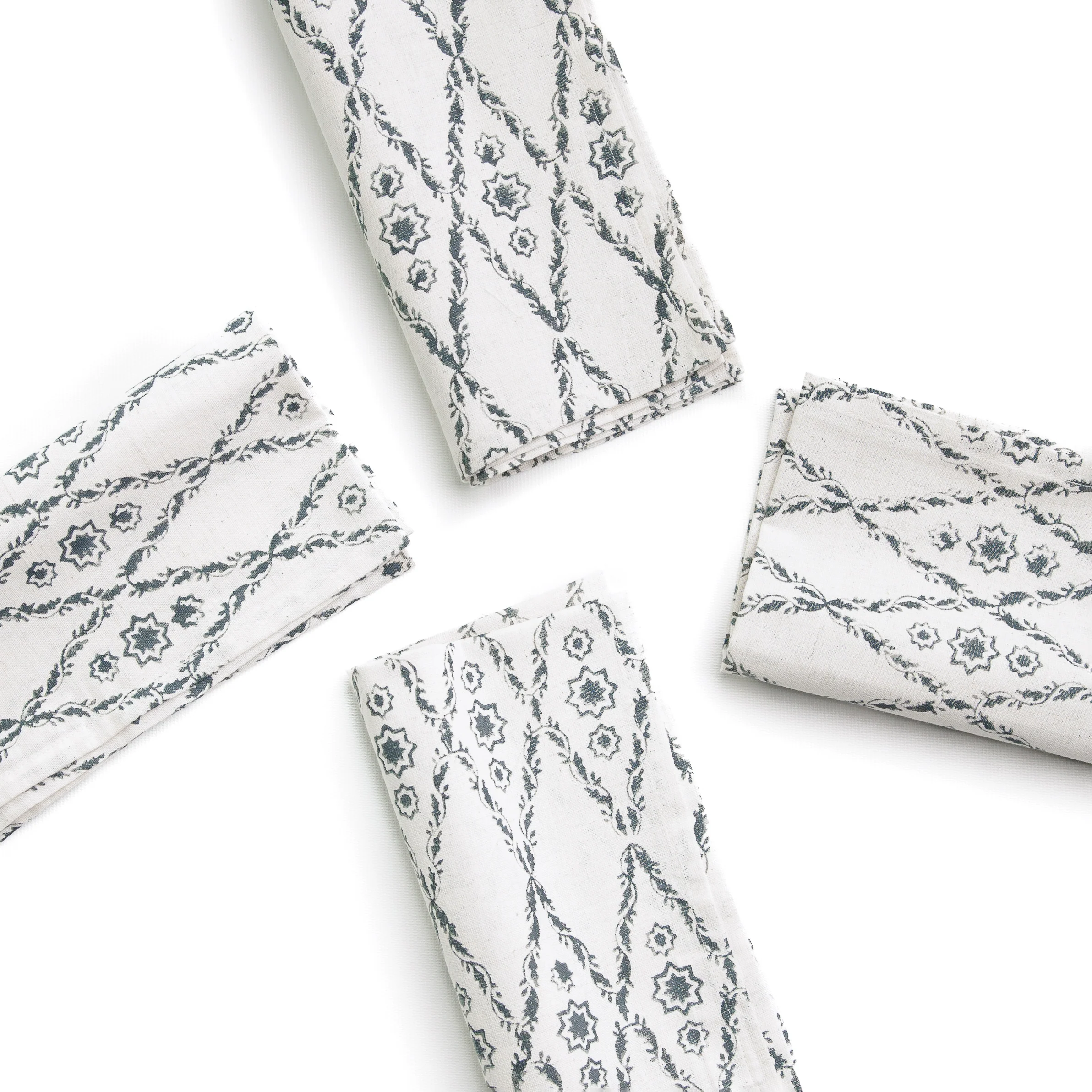 India Hicks Home Diamond Blue Napkins | Set of 4 - Image 4