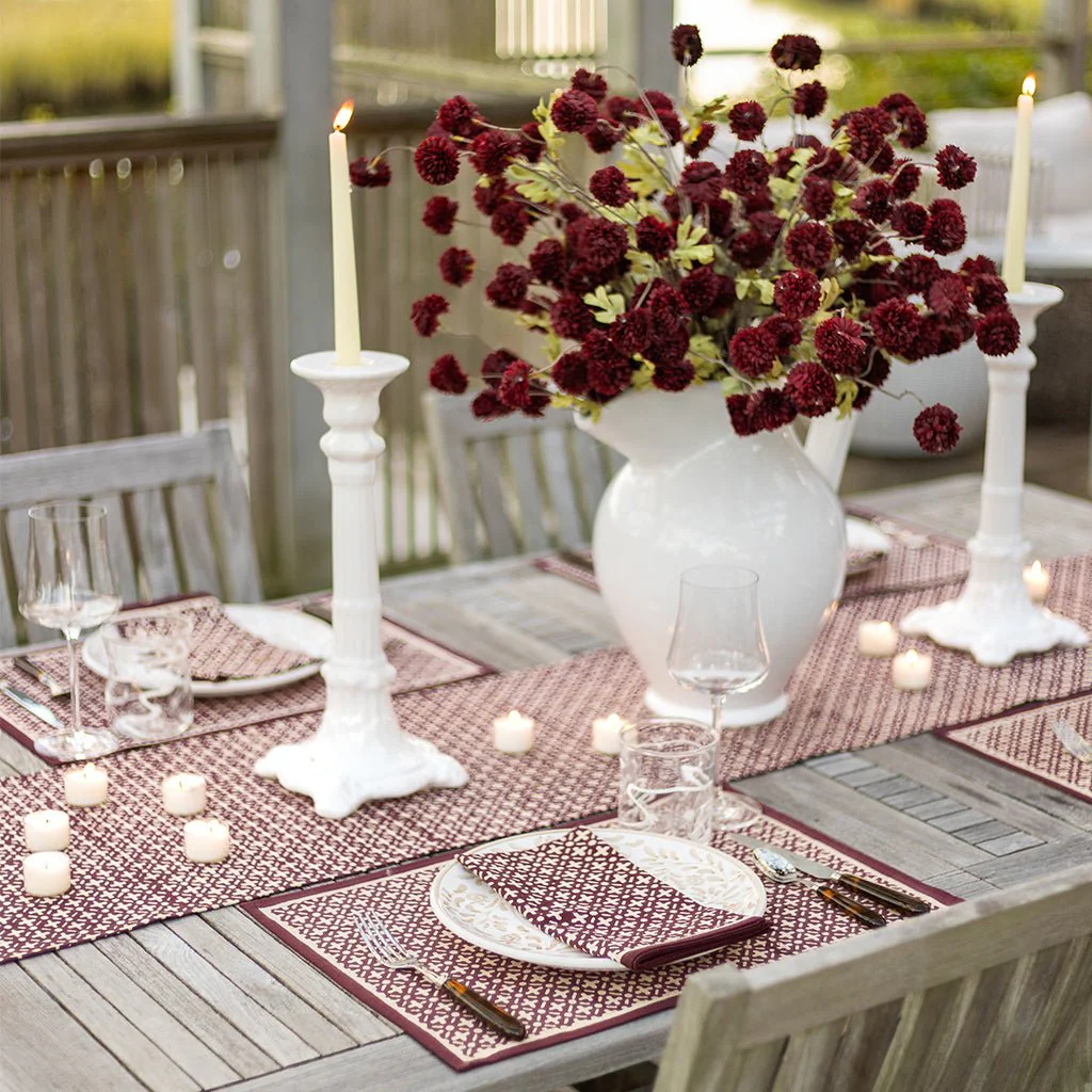 India Hicks Home Full Deck Bordeaux Napkin | Set of 4 - Image 3