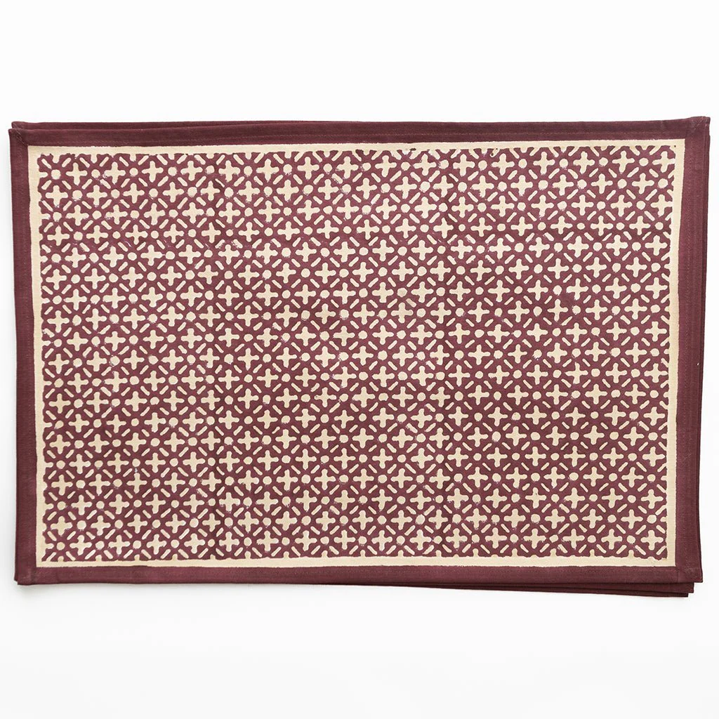 India Hicks Home Full Deck Bordeaux Placemat | Set of 4 - Image 2
