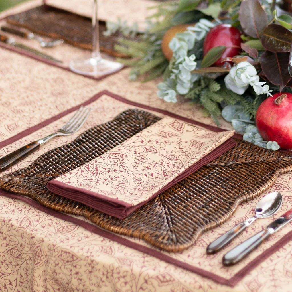 India Hicks Home King's Lace Bordeaux Napkin | Set of 4 - Image 2