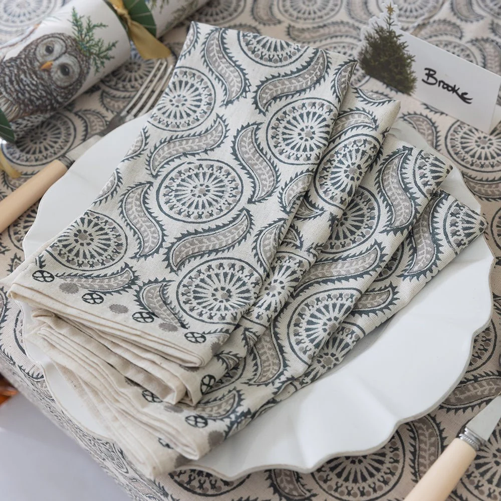 India Hicks Home Medals & Mustaches Napkins | Set of 4