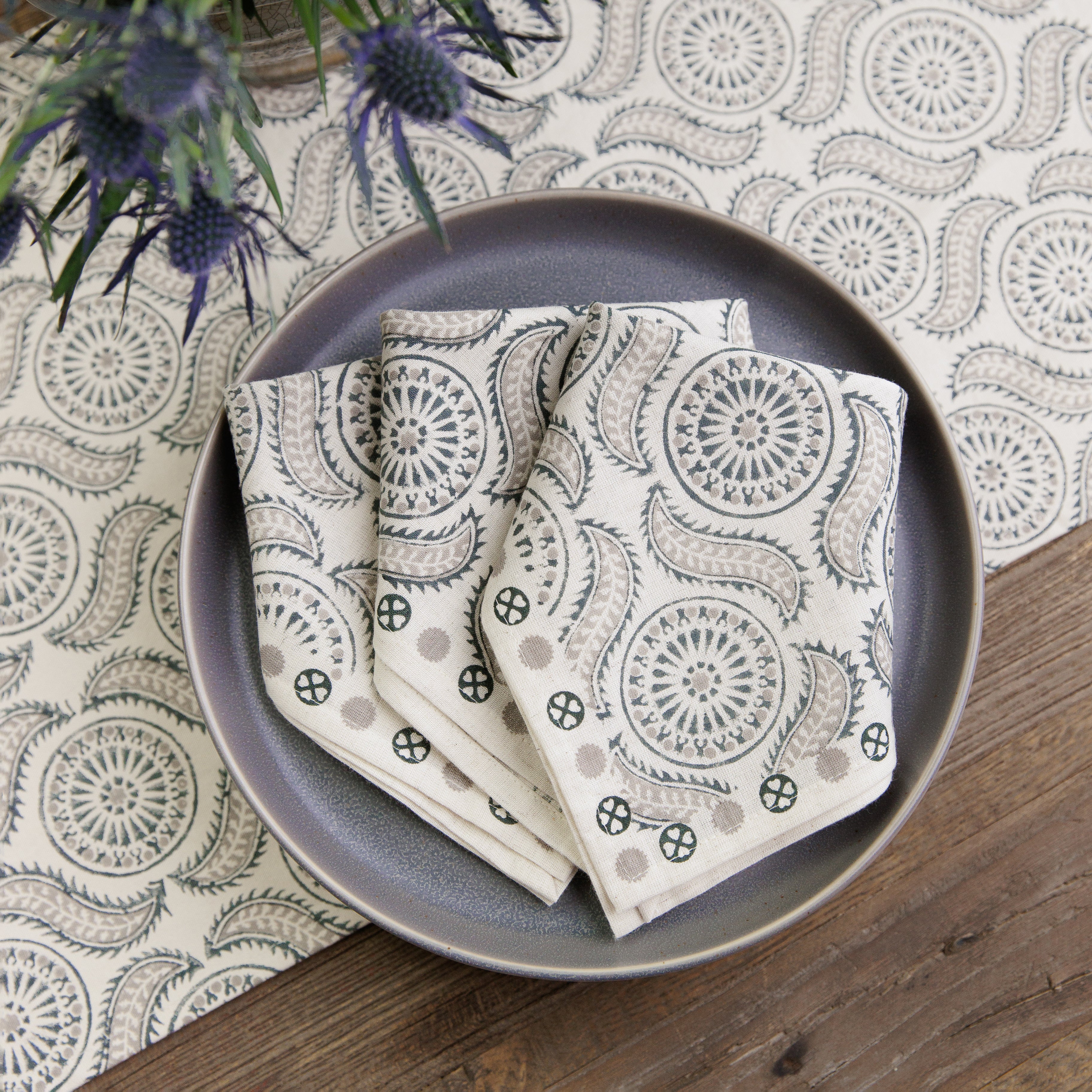 India Hicks Home Medals & Mustaches Napkins | Set of 4 - Image 2