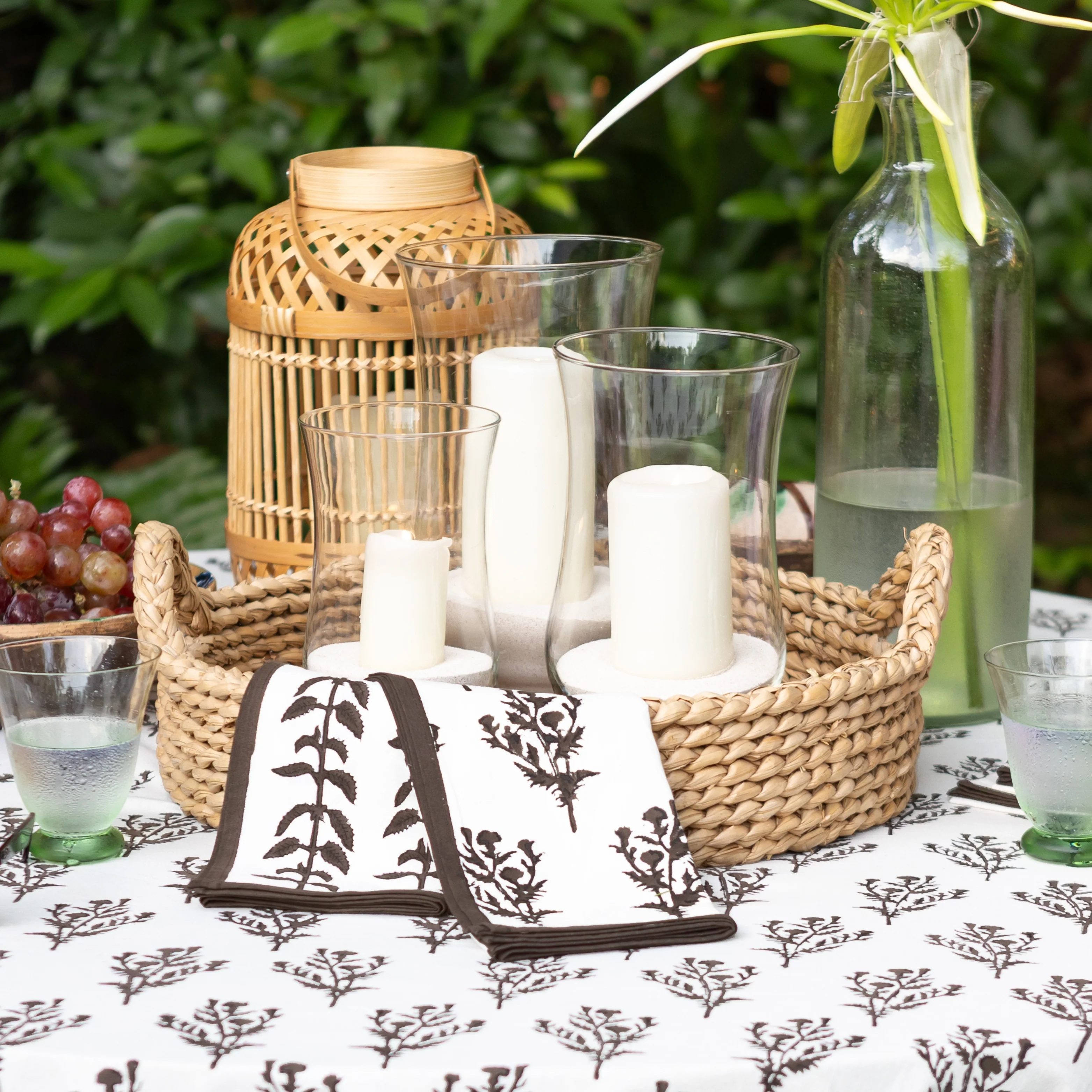 India Hicks Home Thistle Chocolate Napkin | Set of 4 - Image 2