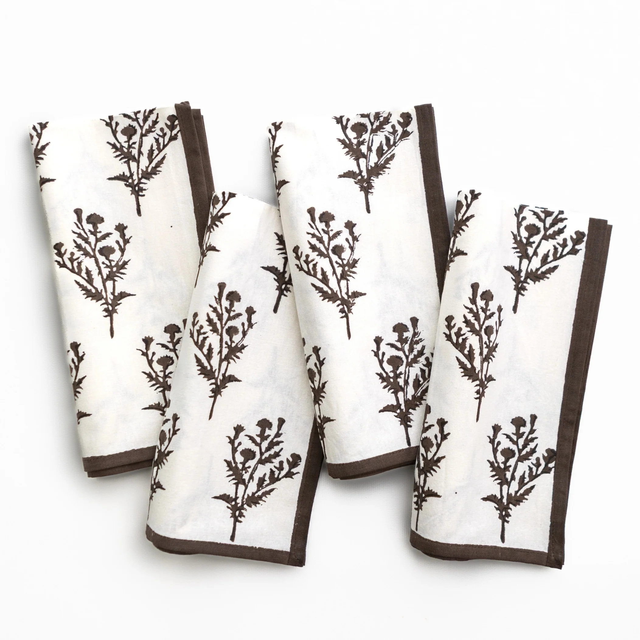 India Hicks Home Thistle Chocolate Napkin | Set of 4 - Image 3