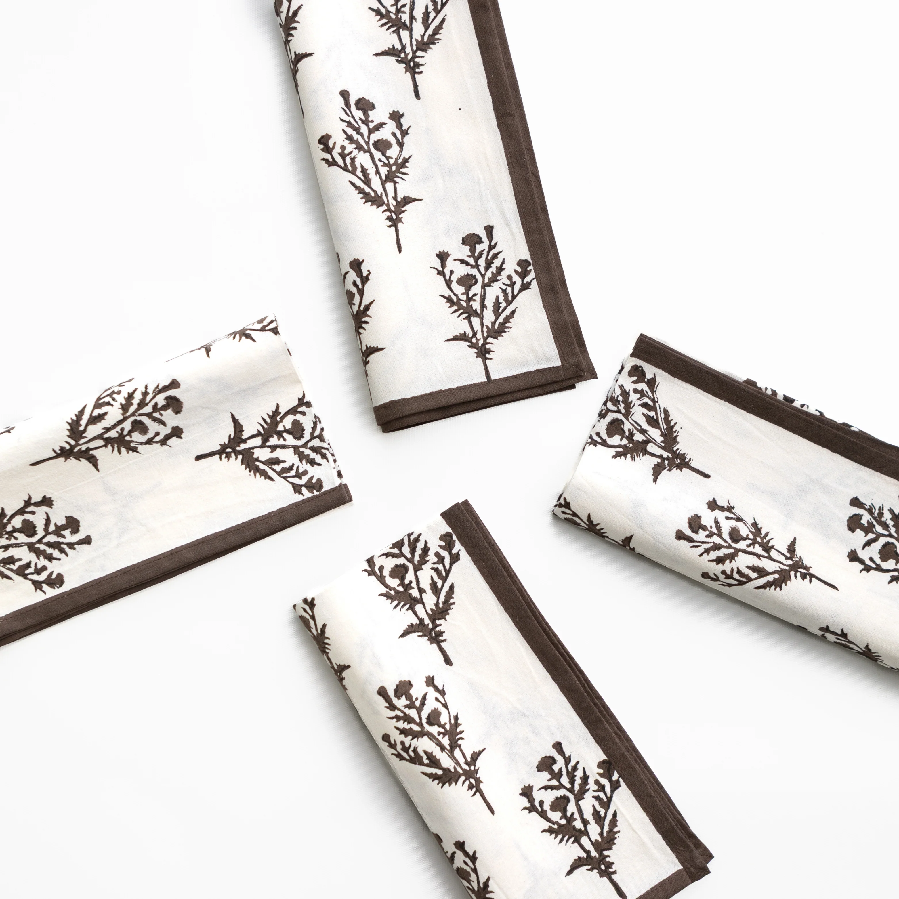 India Hicks Home Thistle Chocolate Napkin | Set of 4 - Image 4