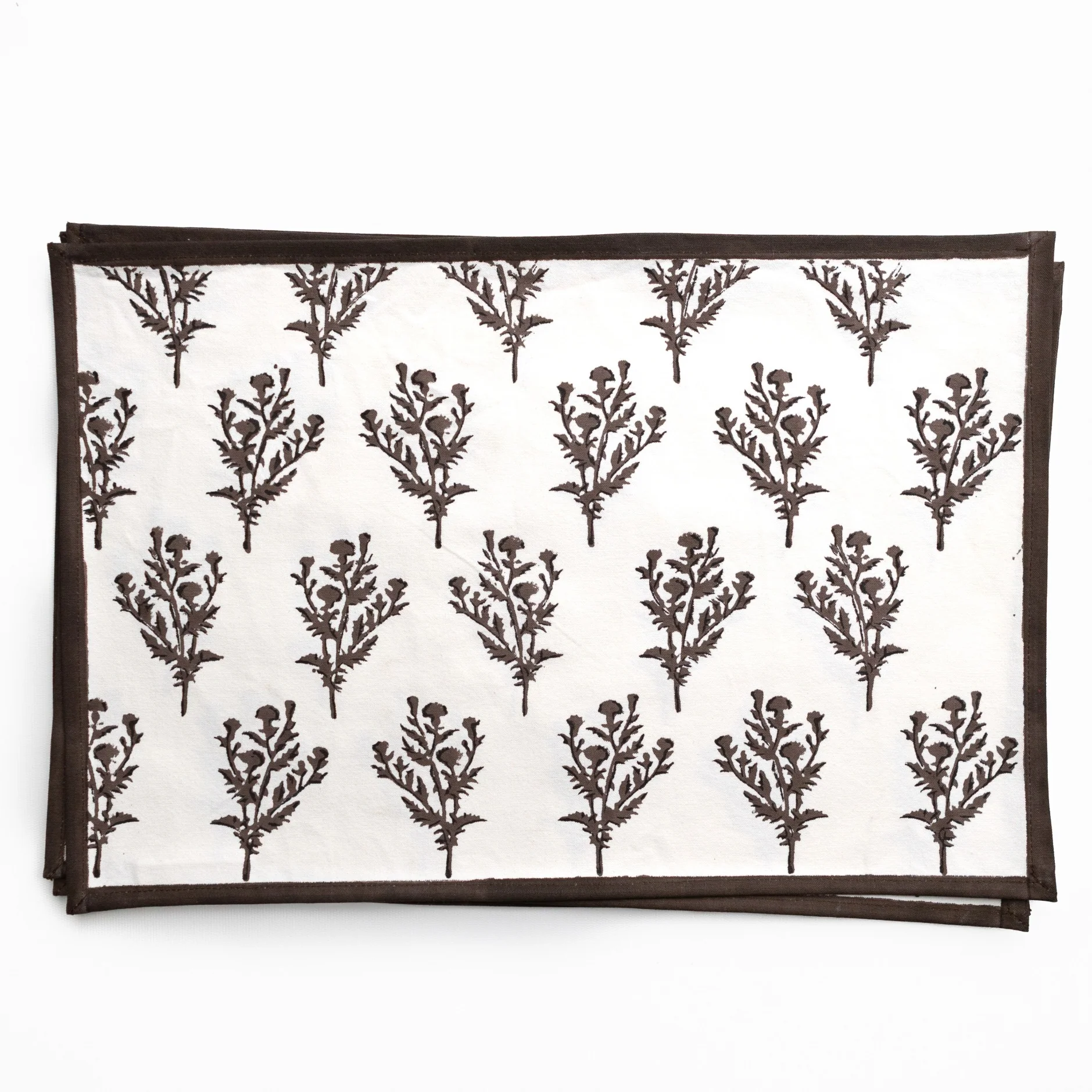 India Hicks Home Thistle Chocolate Placemat | Set of 4 - Image 2