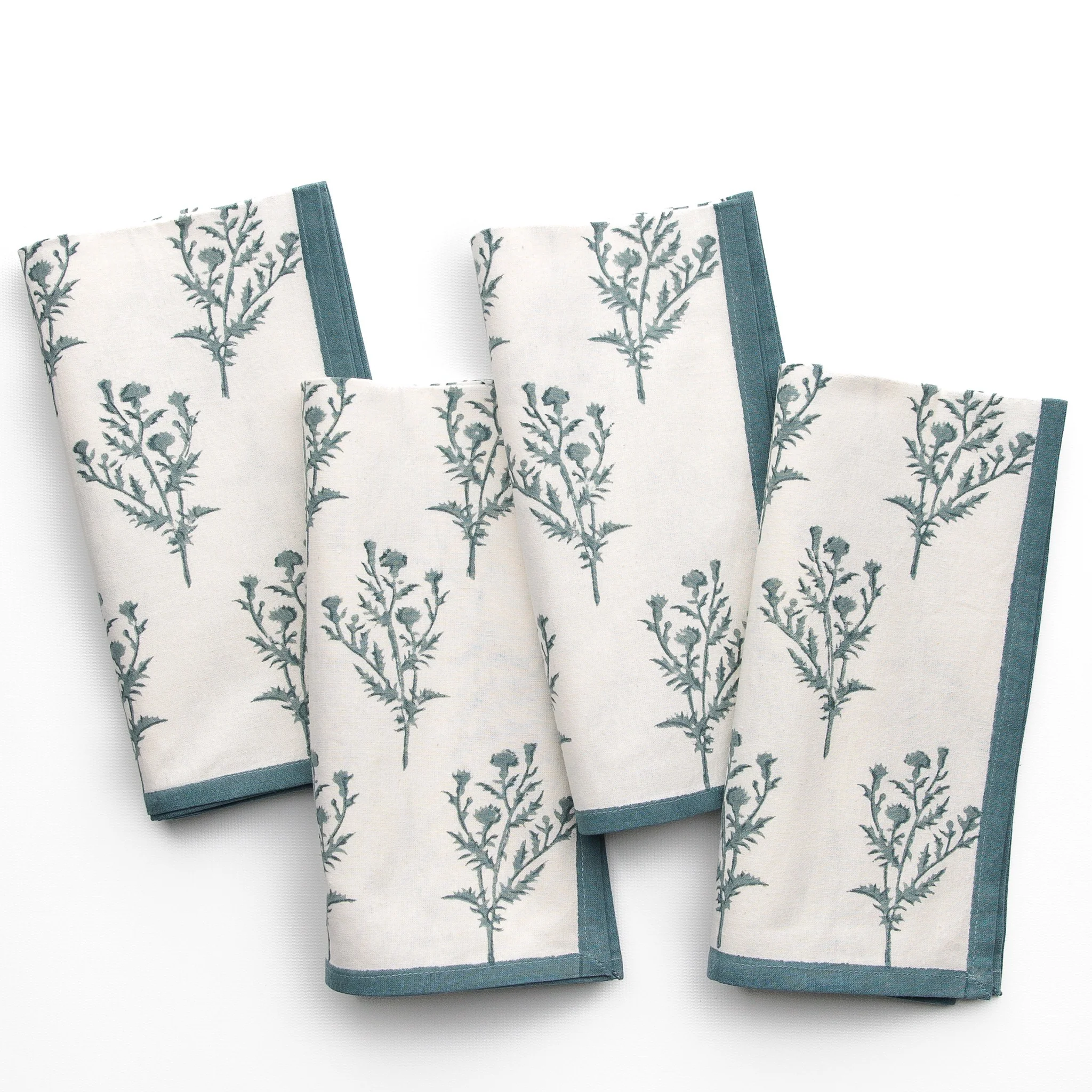 India Hicks Home Thistle Dusty Sky Napkin | Set of 4 - Image 4