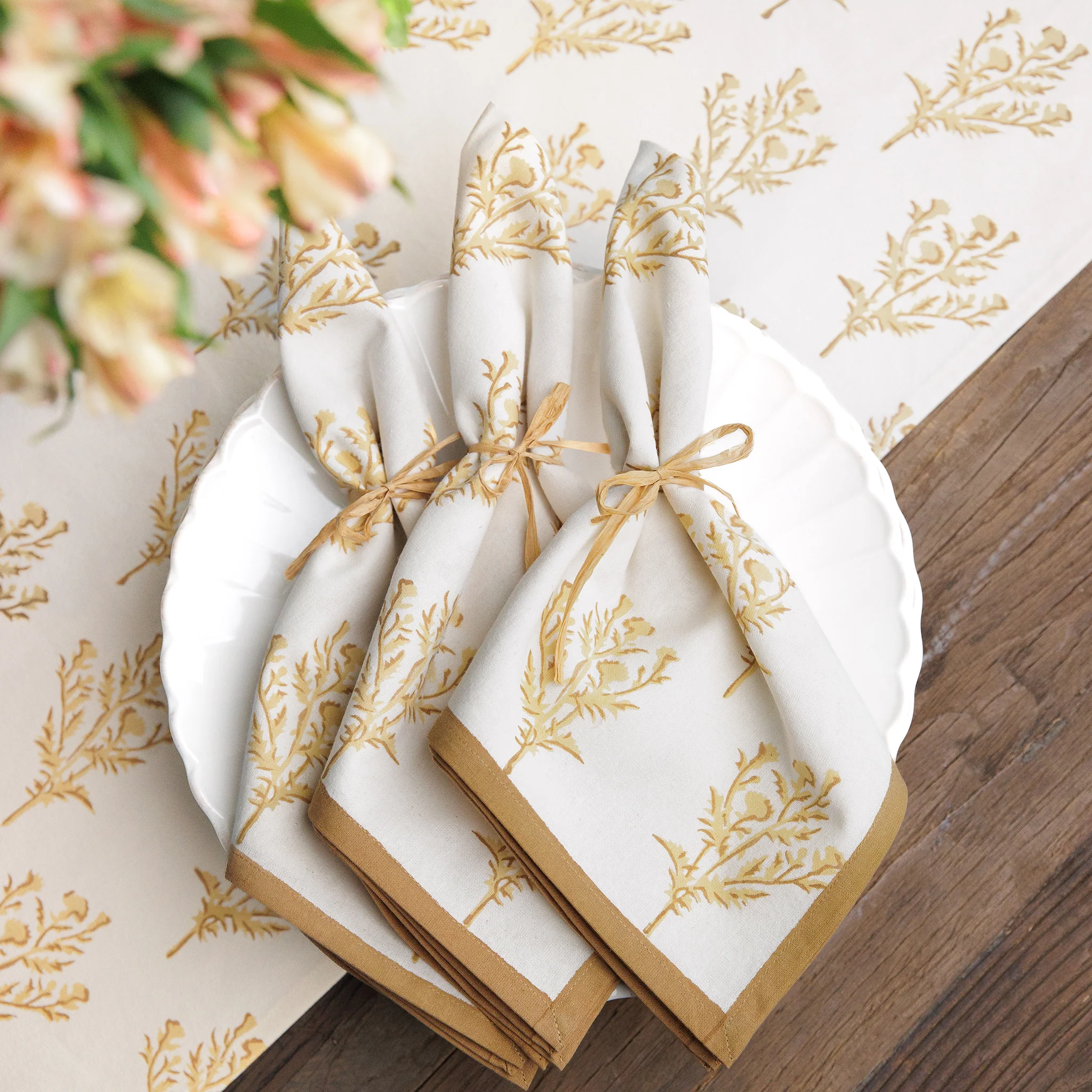 India Hicks Home Thistle Sand Napkin | Set of 4 - Image 3