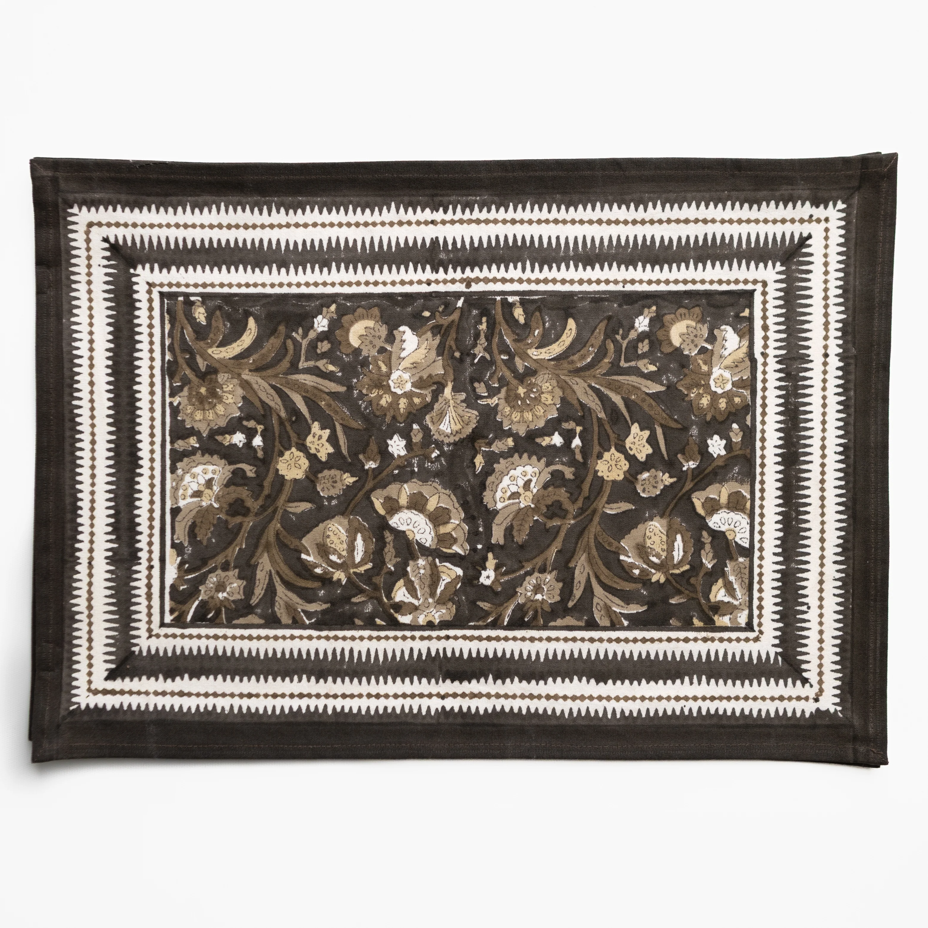 India Hicks Home Wildcard & Backgammon Chocolate Placemat | Set of 4 - Image 3