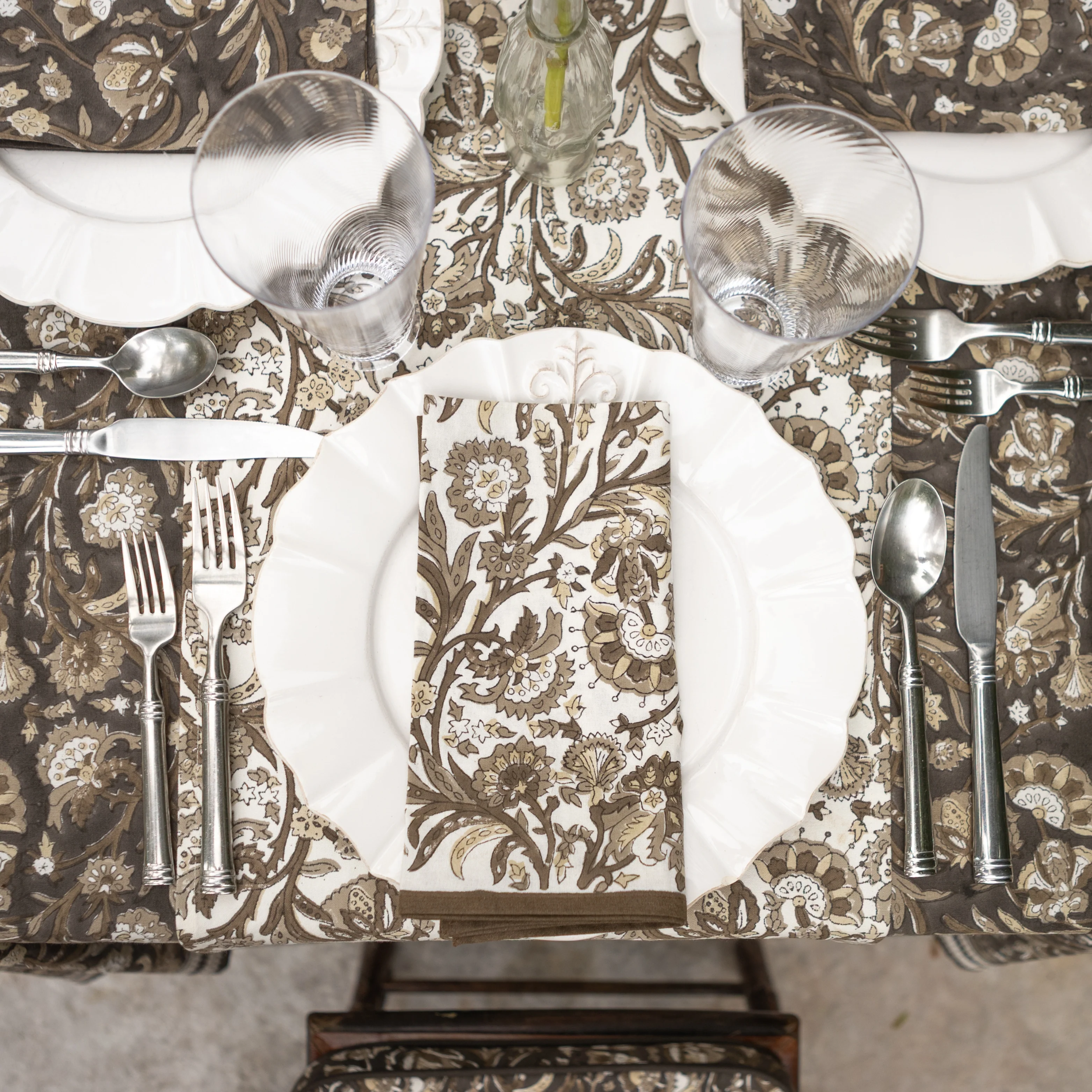 India Hicks Home Wildcard Mocha Napkin | Set of 4 - Image 2