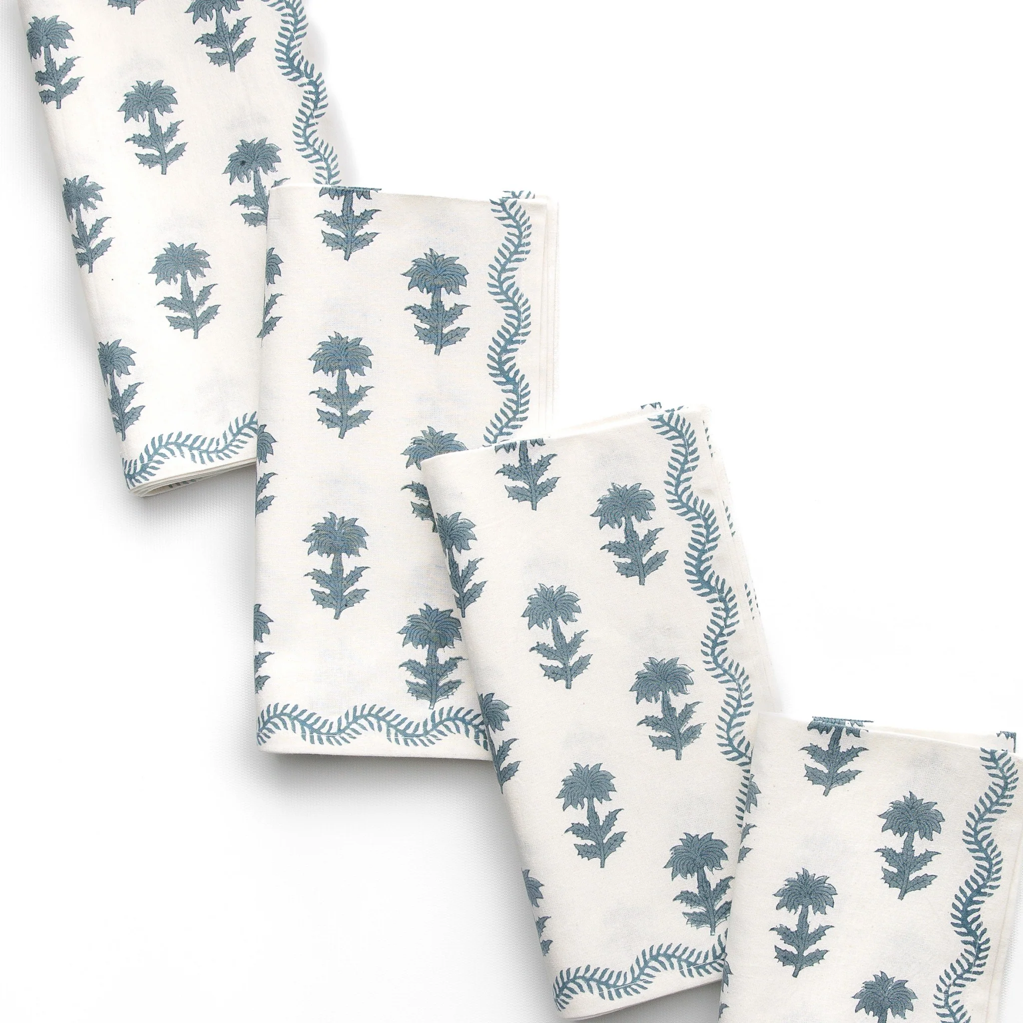 India Hicks Home Winter Flower Dusty Sky Napkin | Set of 4 - Image 5