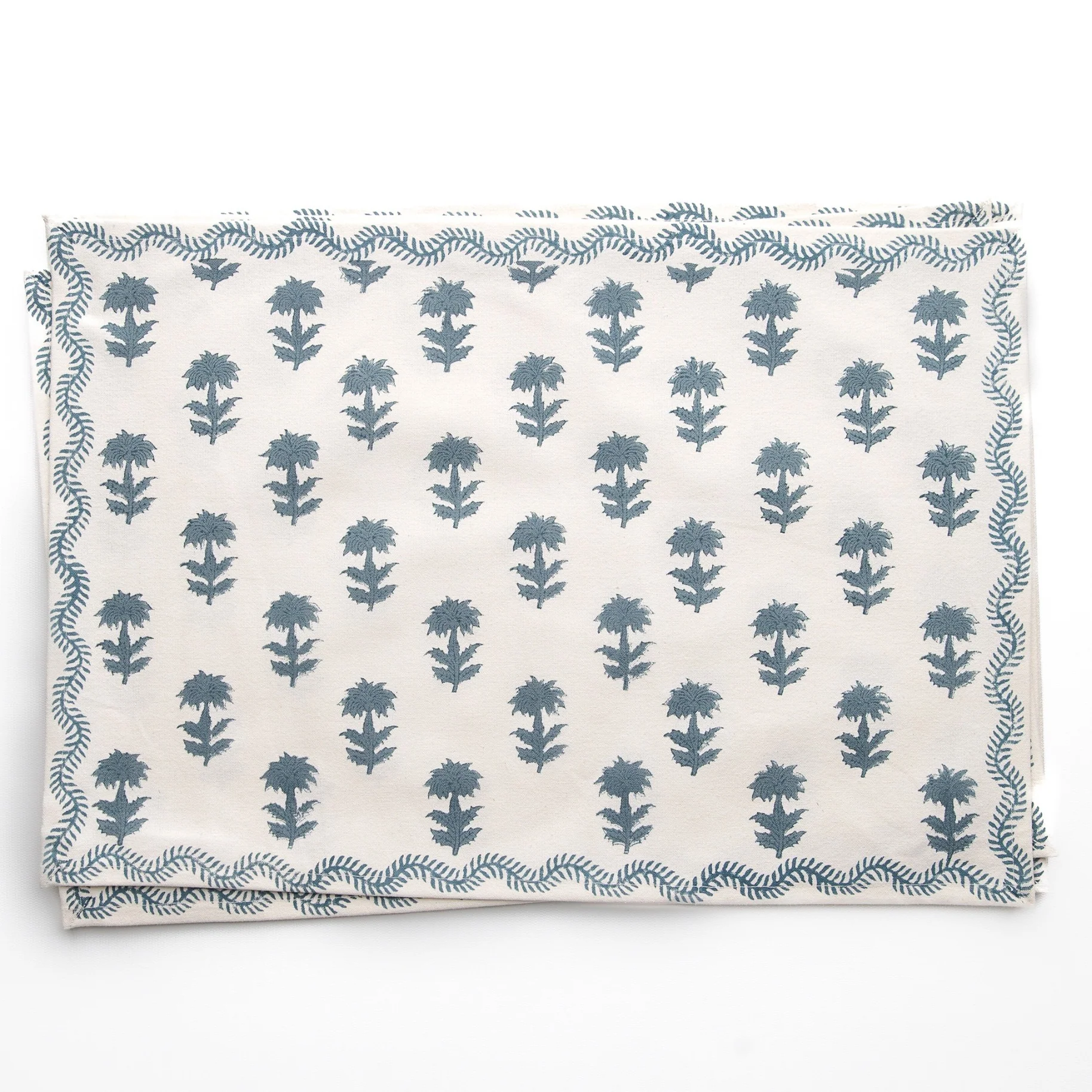 India Hicks Home Winter Flower Dusty Sky Placemat | Set of 4 - Image 2