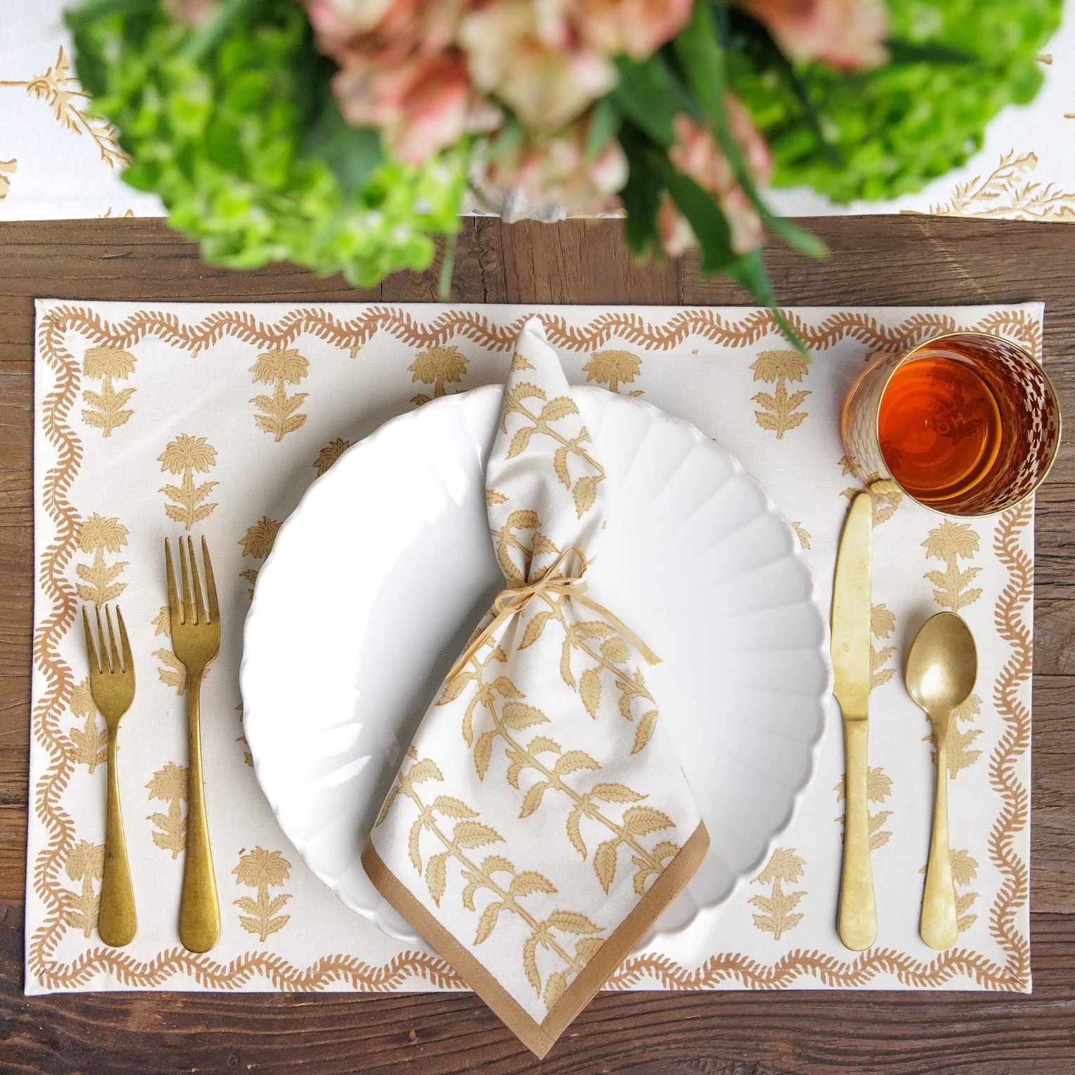 India Hicks Home Winter Flower Sand Placemat | Set of 4