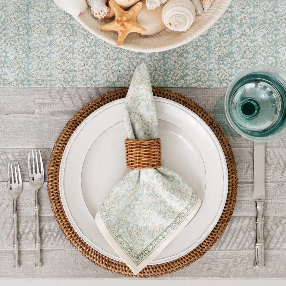 India Hicks Home Seashell Seafoam Napkin | Set of 4 - Image 4