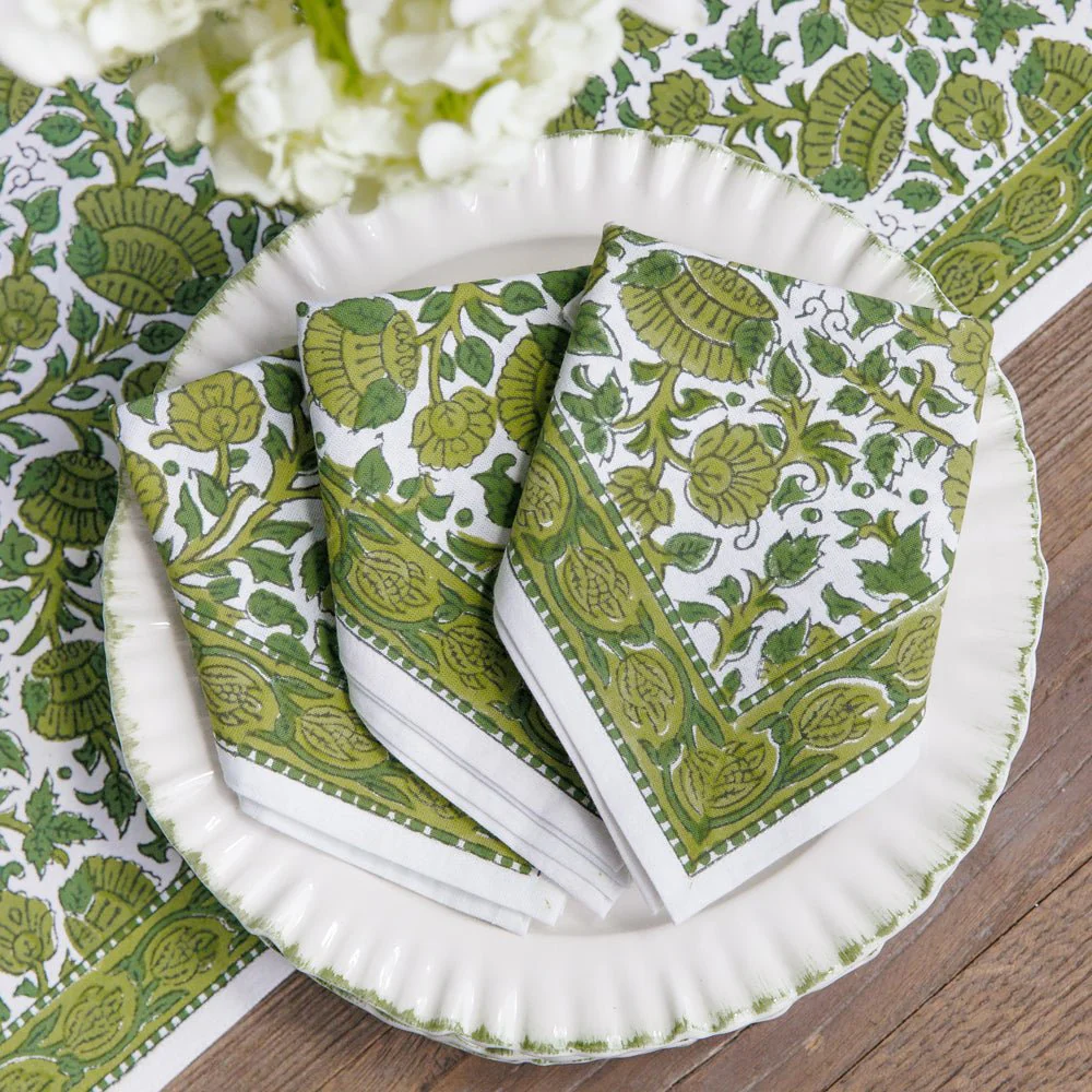 Jade Blossom Napkin | Set of 4