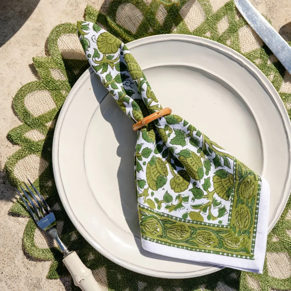 Jade Blossom Napkin | Set of 4 - Image 2