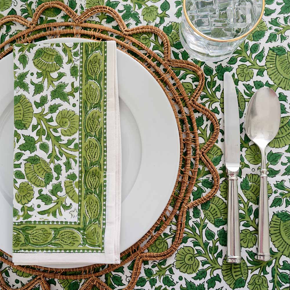 Jade Blossom Napkin | Set of 4 - Image 3