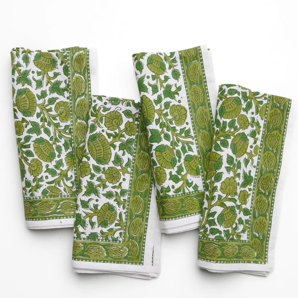 Jade Blossom Napkin | Set of 4 - Image 5