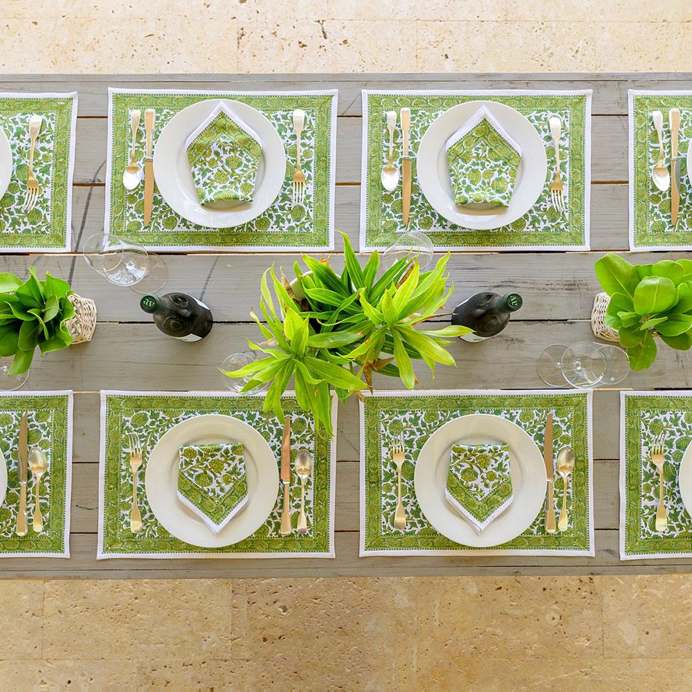 Jade Blossom Placemat | Set of 4 - Image 2