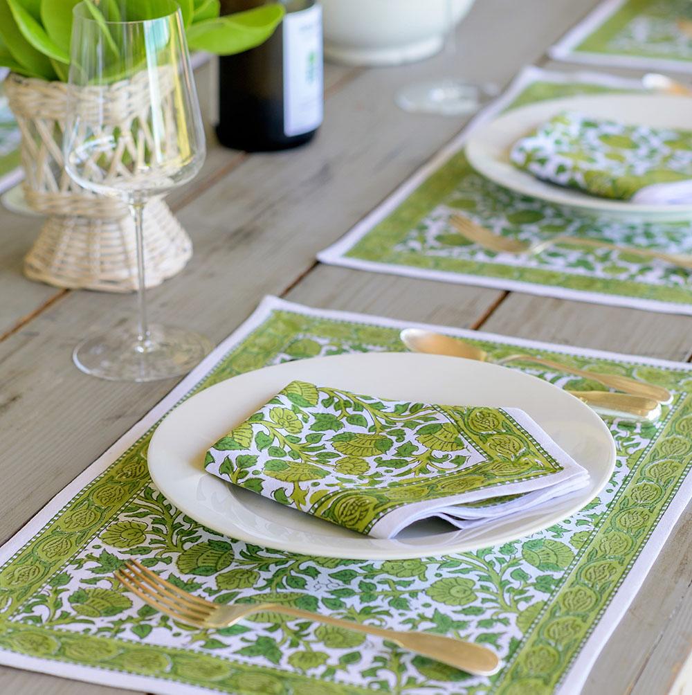 Jade Blossom Placemat | Set of 4 - Image 3
