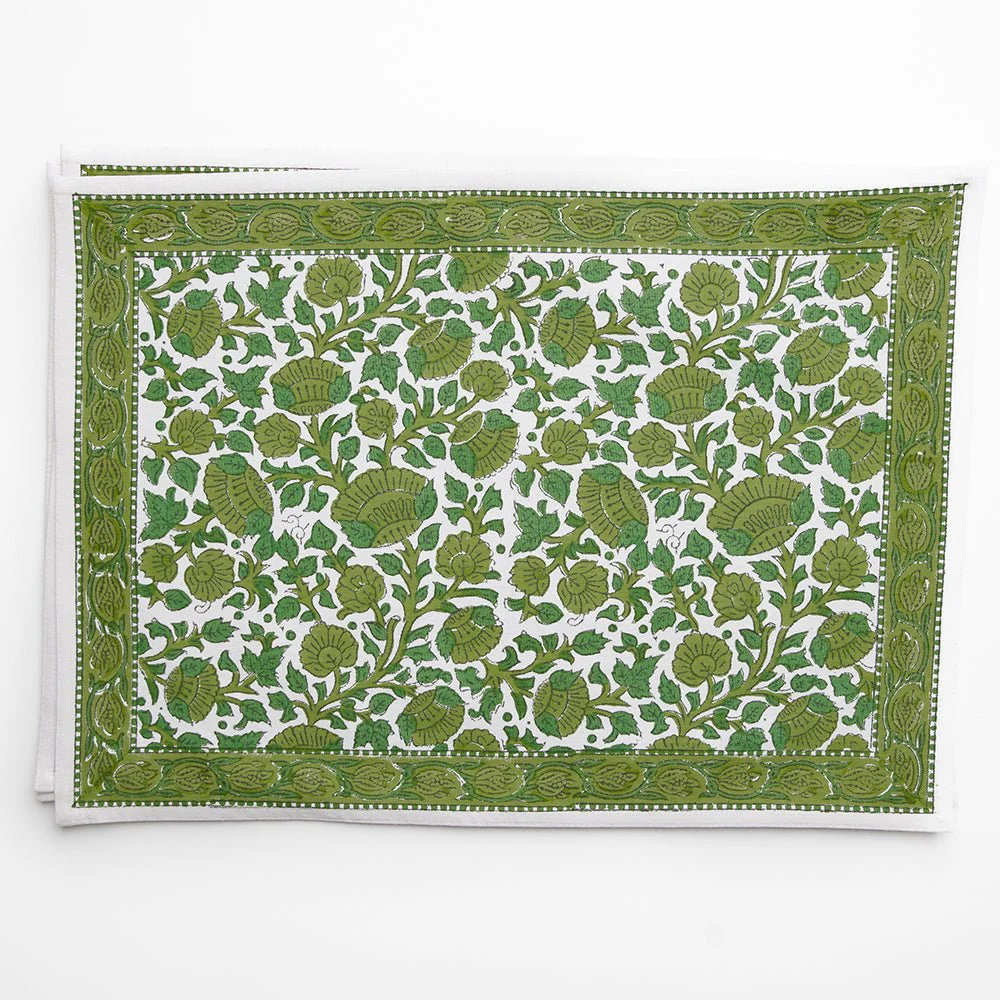 Jade Blossom Placemat | Set of 4 - Image 4