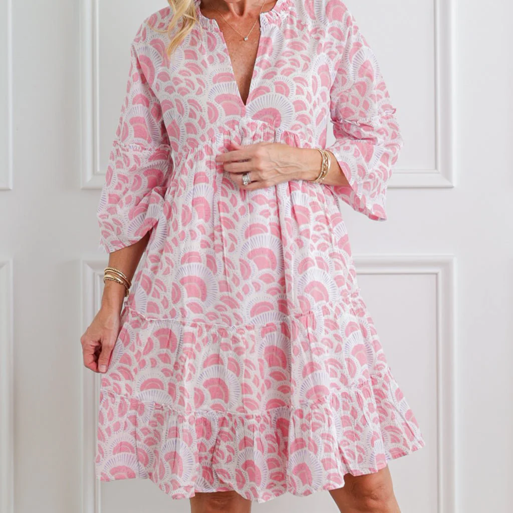 Lola Pink Brook Peplum Dress - Image 3