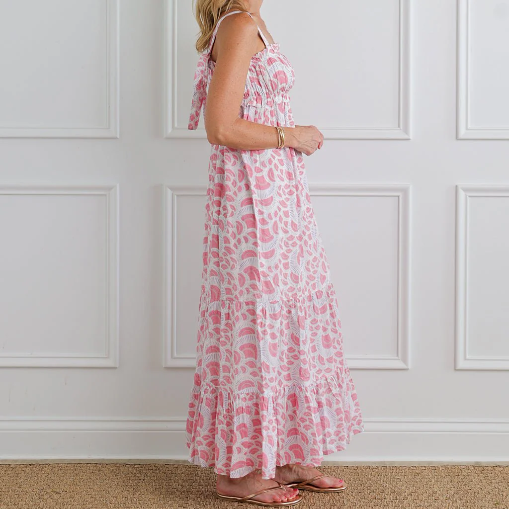 Lola Pink Strappy Sleeveless Dress - Image 3