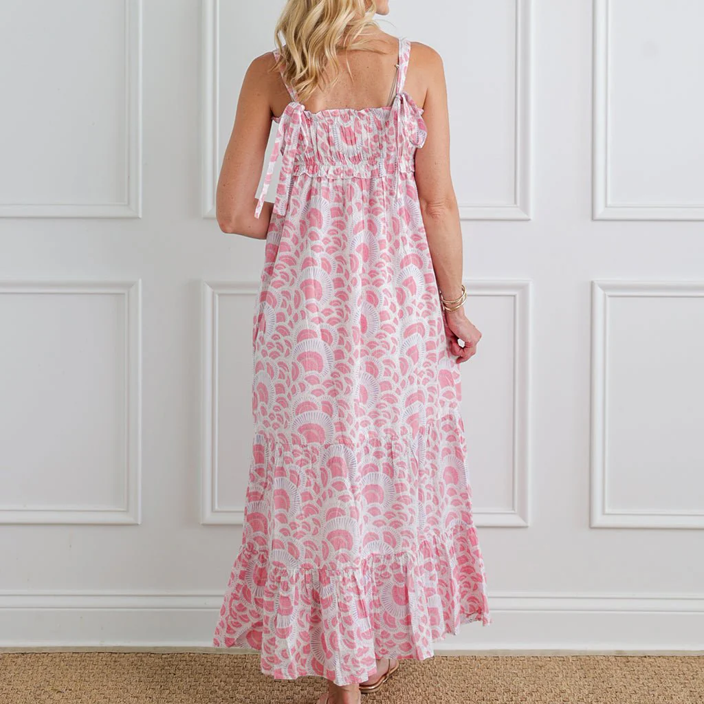 Lola Pink Strappy Sleeveless Dress - Image 4