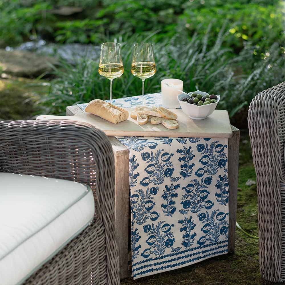 Pom Bells Wedgewood Table Runner - Image 3