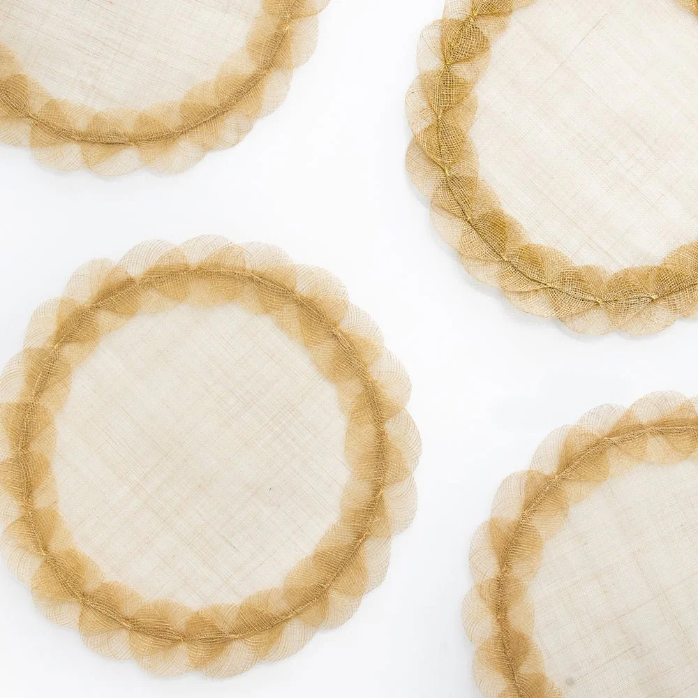 Mustard Poplar Leaf Woven Placemat | Set of 4 - Image 3