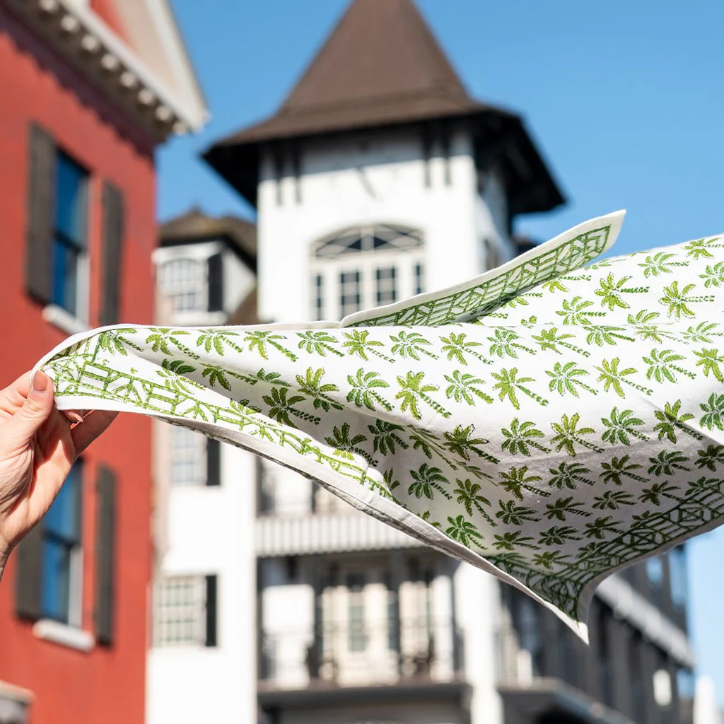 Palm Tree Green Napkin | Set of 4 - Image 3