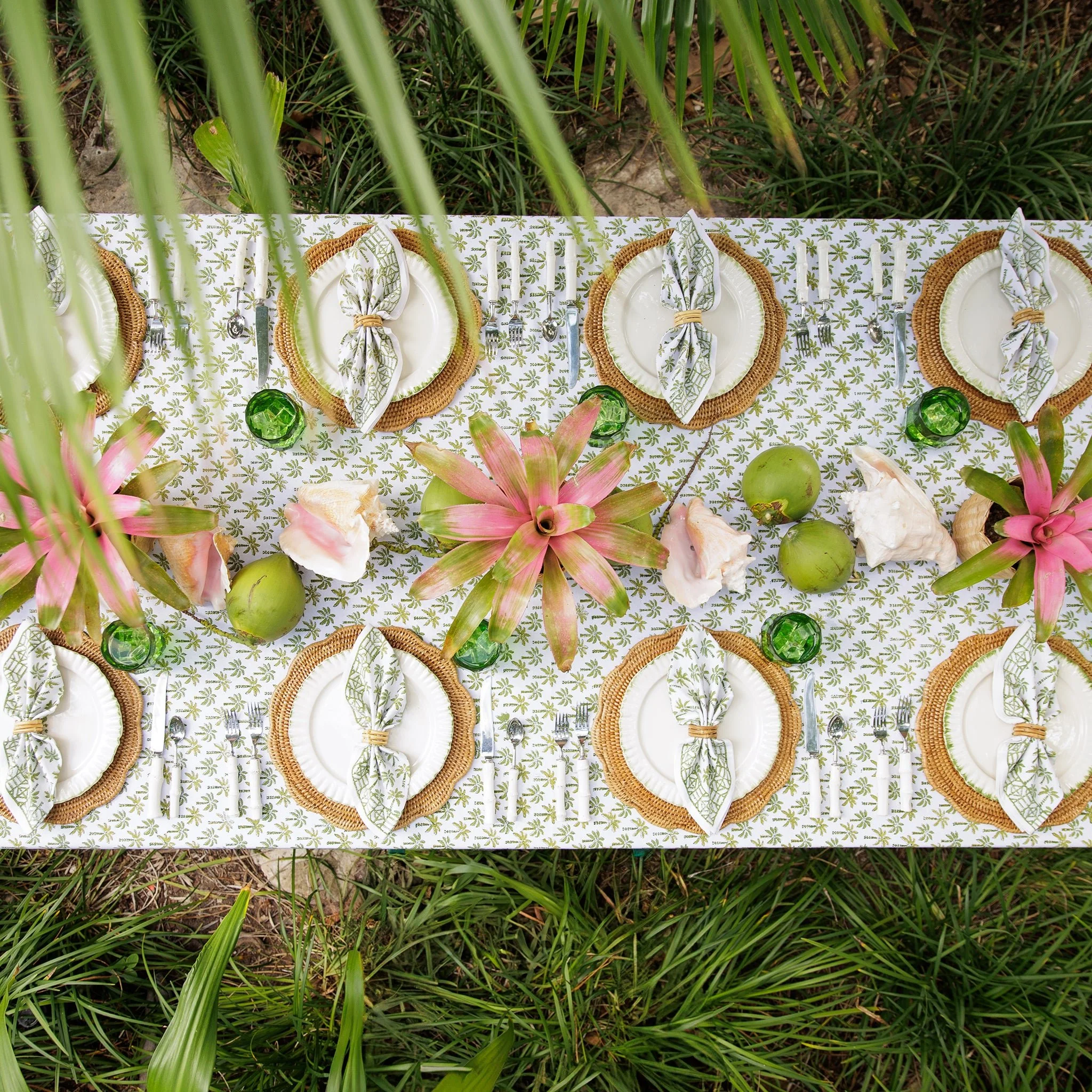 Palm Tree Green Napkin | Set of 4 - Image 7
