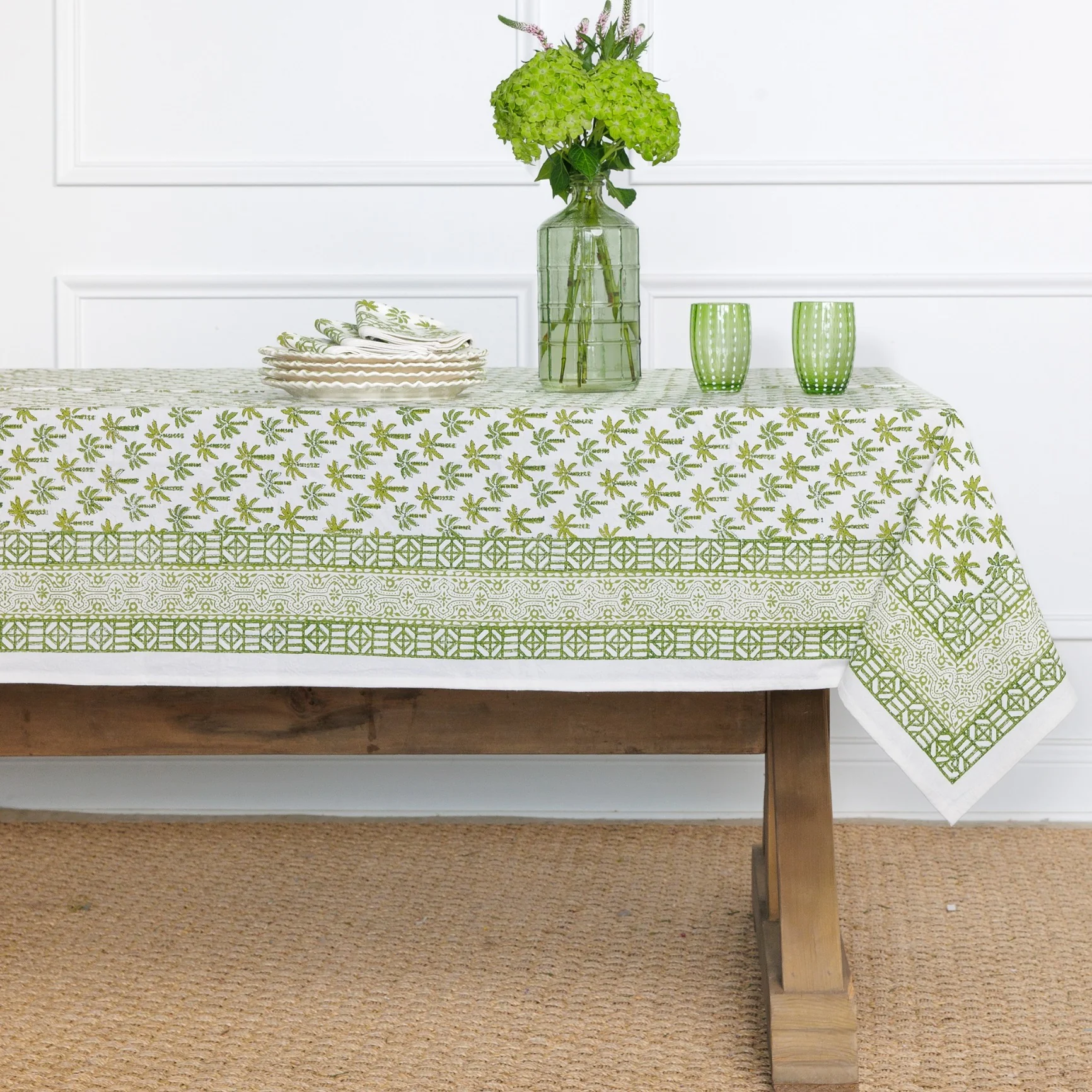 Palm Tree Green Tablecloth - Image 5
