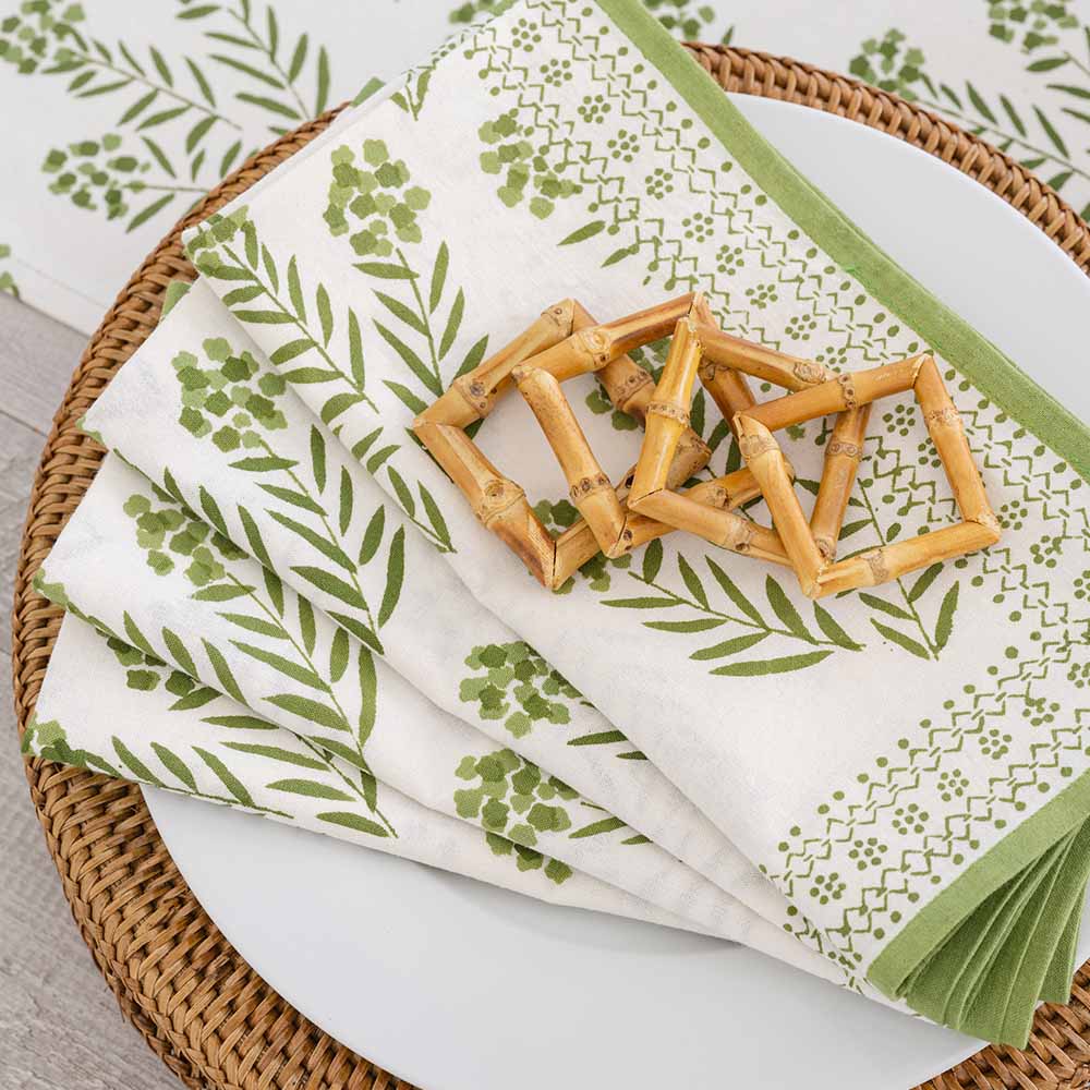 Phlox Green Napkin | Set of 4 - Image 4