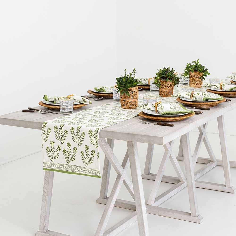 Phlox Green Table Runner - Image 3