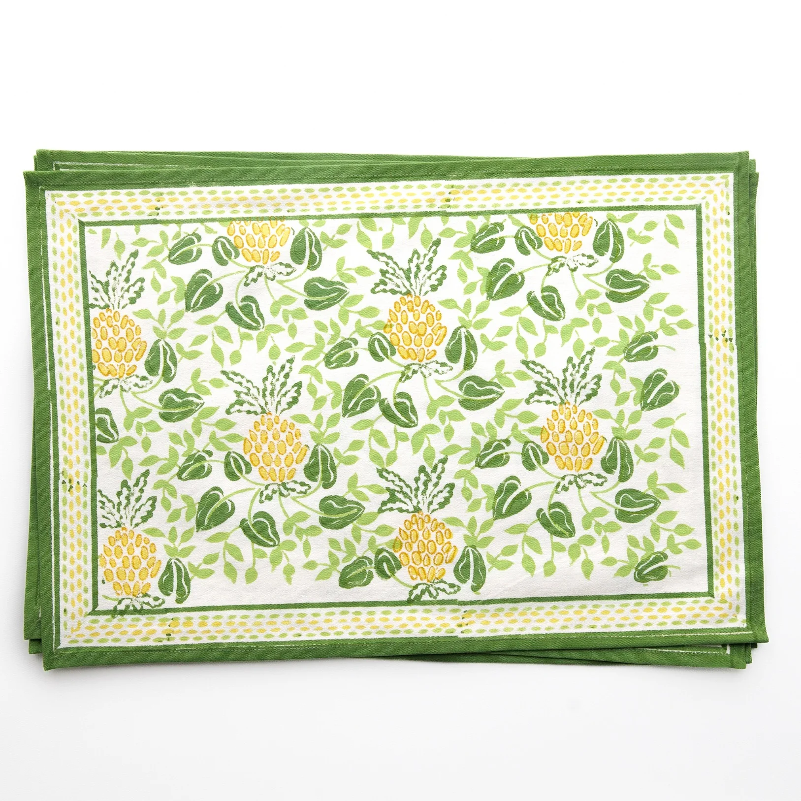Pineapple Party Green & Yellow Placemat | Set of 4 - Image 2